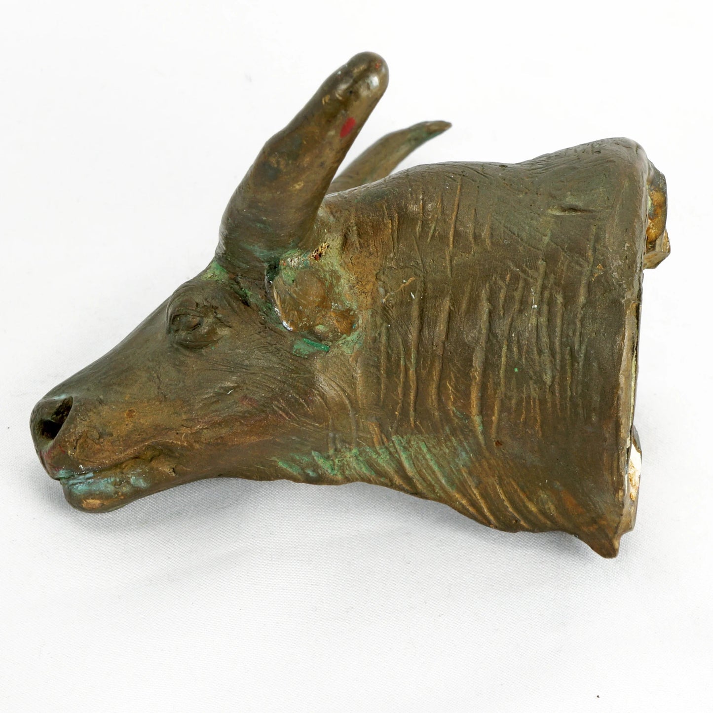 Antique Bronze Water Buffalo Head Wall Sculpture - Bear and Raven Antiques