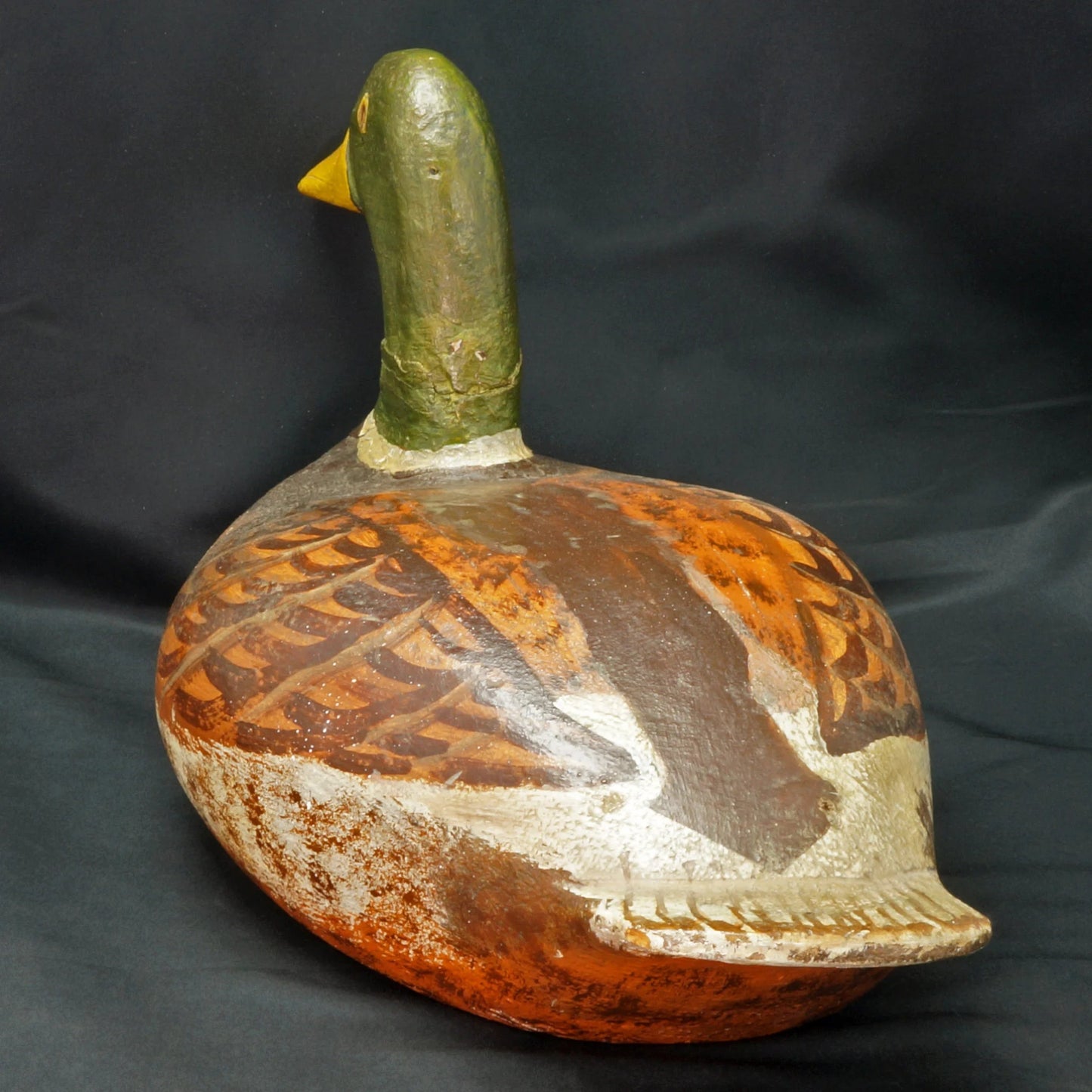 Antique Folk Art Wood Mallard Duck Circa 1900 - 1920’s - Bear and Raven Antiques