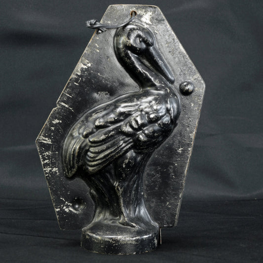 Antique French Stork Chocolate Mold Circa 1900 - Bear and Raven Antiques