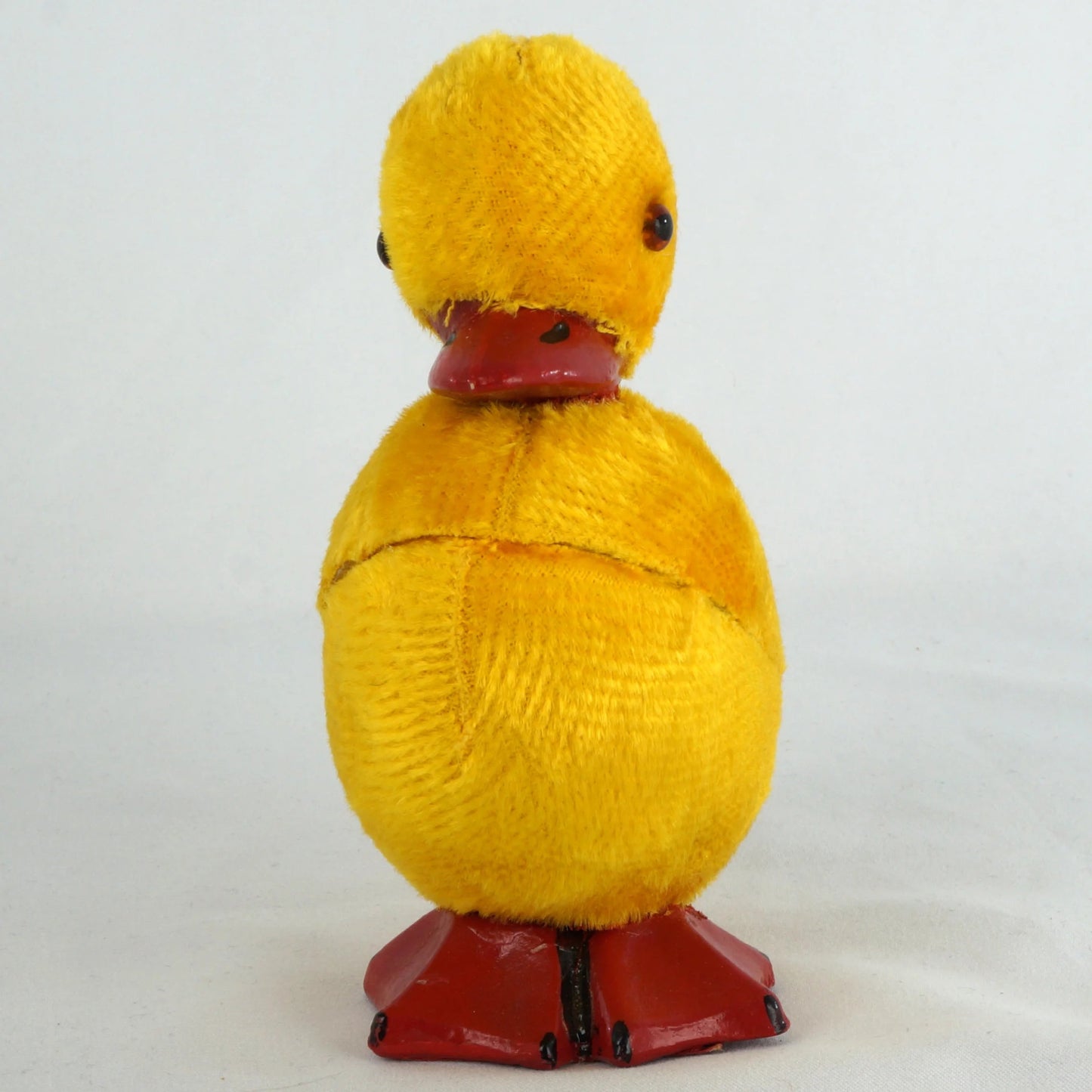 Antique German Duck Candy Fuzzy Flocked Container 19th C - Bear and Raven Antiques