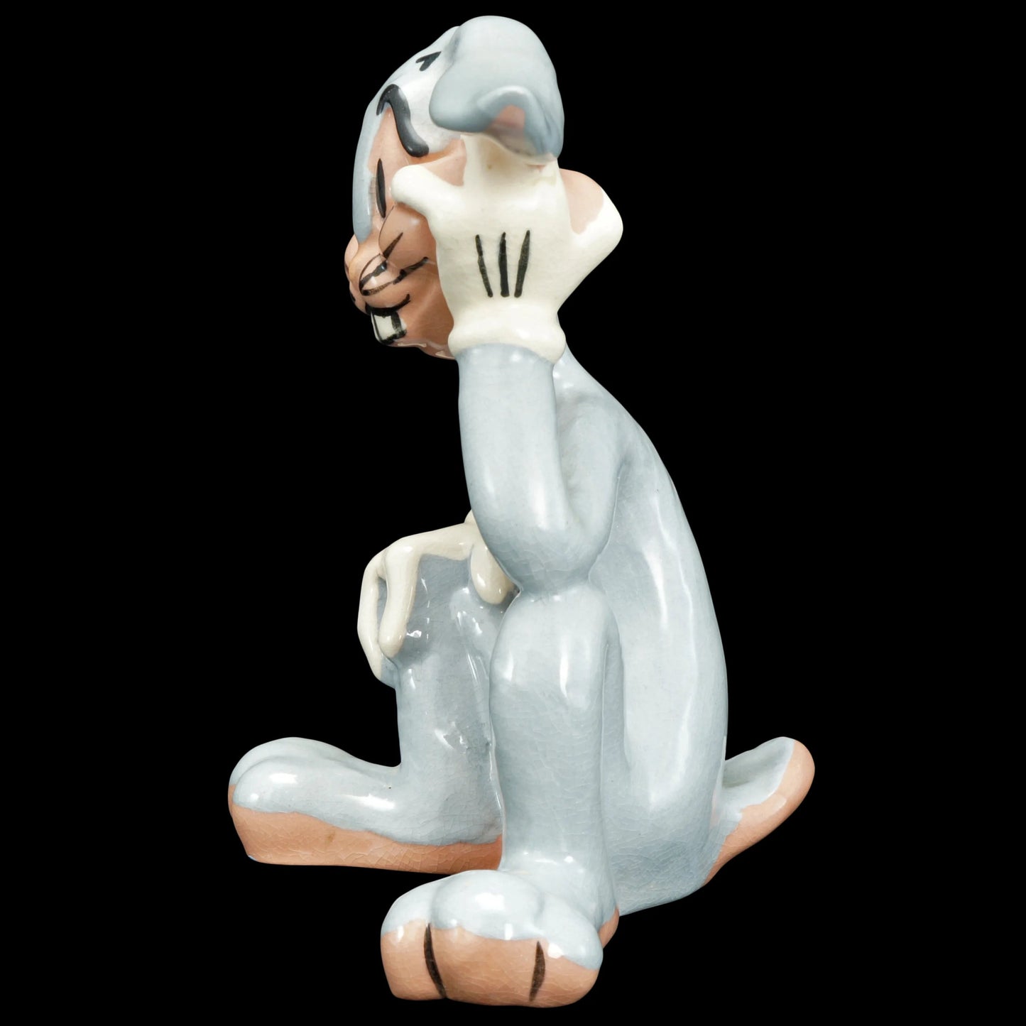 Bugs Bunny Sitting Evan K. Shaw Metlox Ceramic Figurine 1940’s - Bear and Raven Antiques