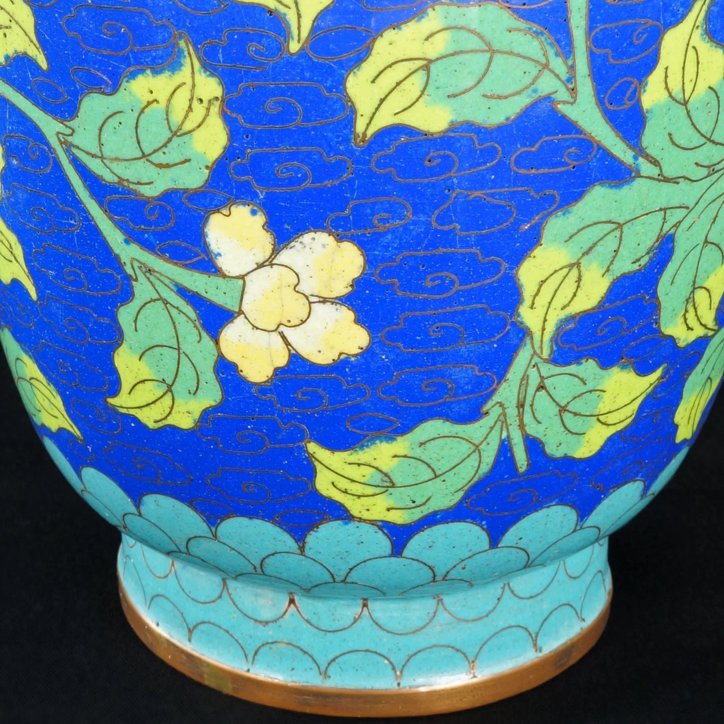 Chinese Cloisonné Vase with Floral Design Circa 1920’s - Bear and Raven Antiques