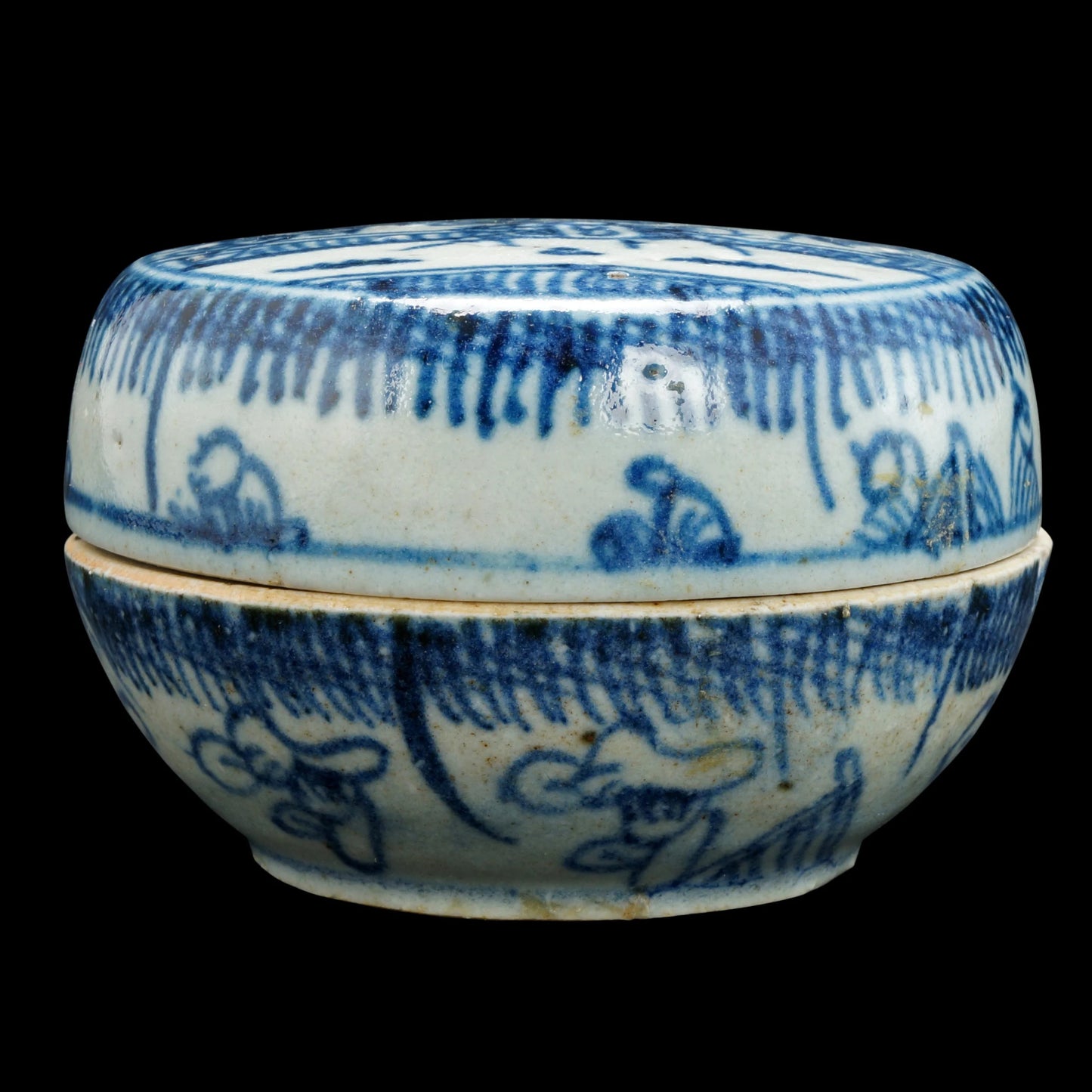 Chinese Early Ming Blue and White Lidded Box 15th C - Bear and Raven Antiques