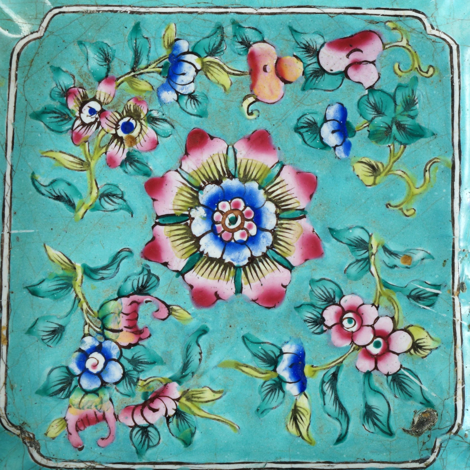 Chinese Enamel on Copper Tray 19th Century - Bear and Raven Antiques