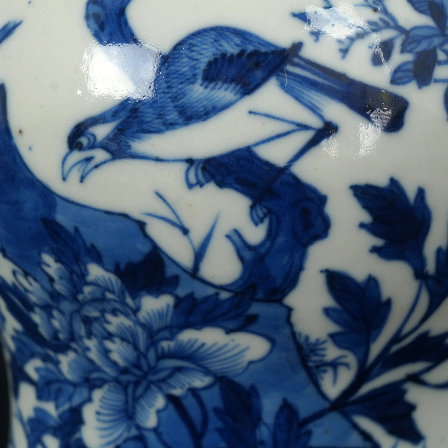 Chinese Ginger Jar Bird Motif 19th Century - Bear and Raven Antiques