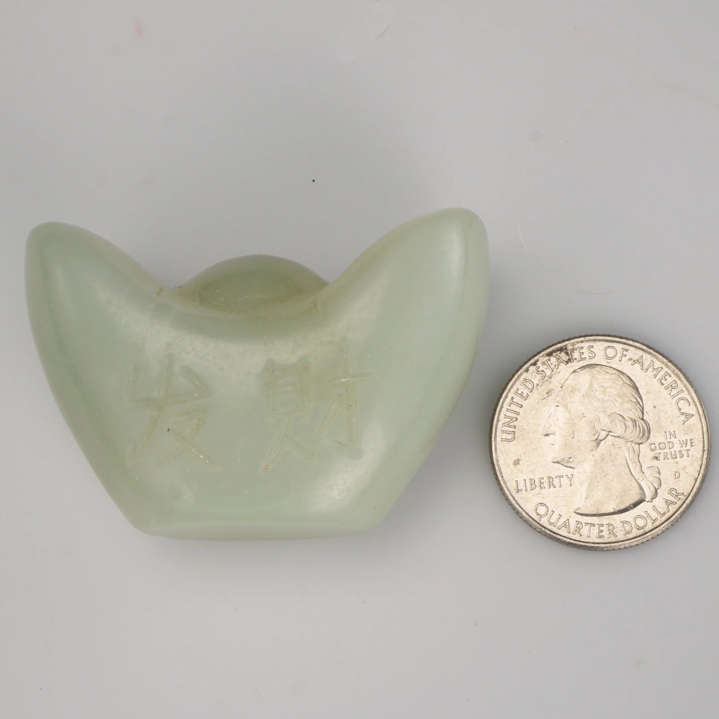 Chinese Jade Toggle Ingot Pale Celadon Late Qing/Republic - Bear and Raven Antiques