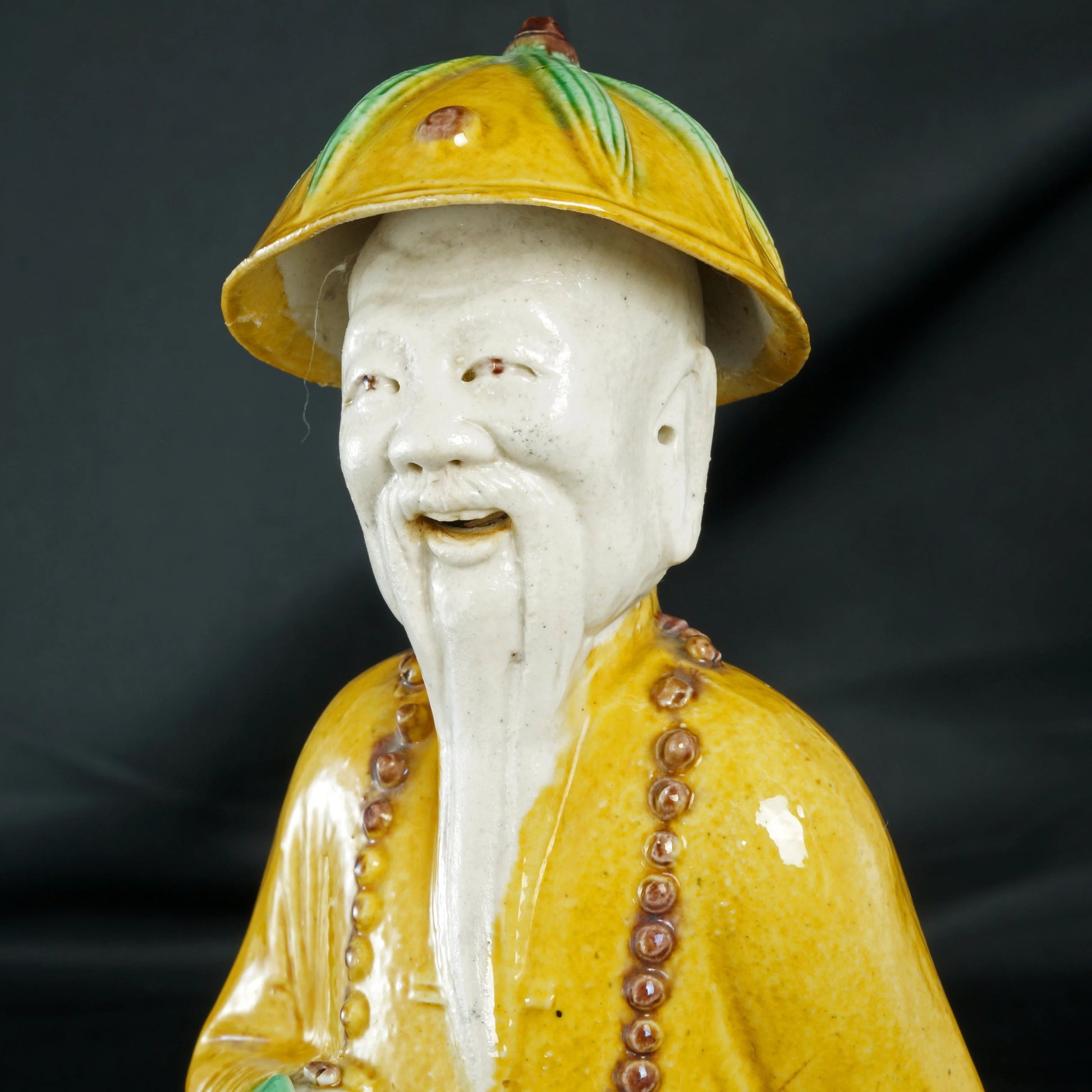 Chinese Mandarin Elderly Man Porcelain Figure Late Qing/Republic - Bear and Raven Antiques