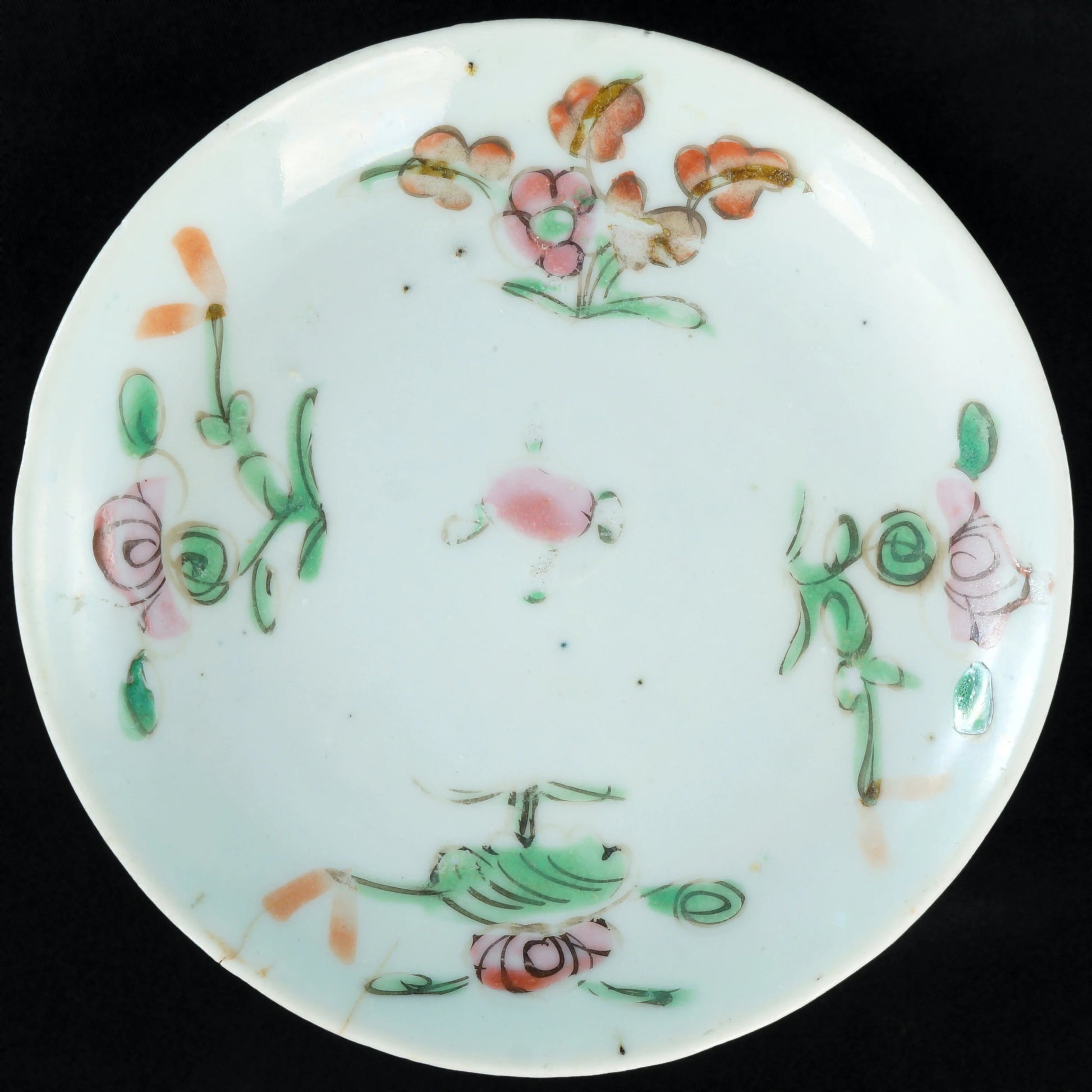 Chinese Polychrome Covered Bowl and Saucer Late 19th Century - Bear and Raven Antiques