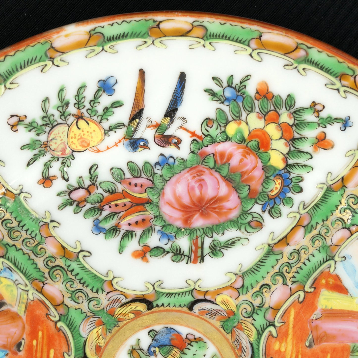 Chinese Rose Medallion Plate Republic Period - Bear and Raven Antiques