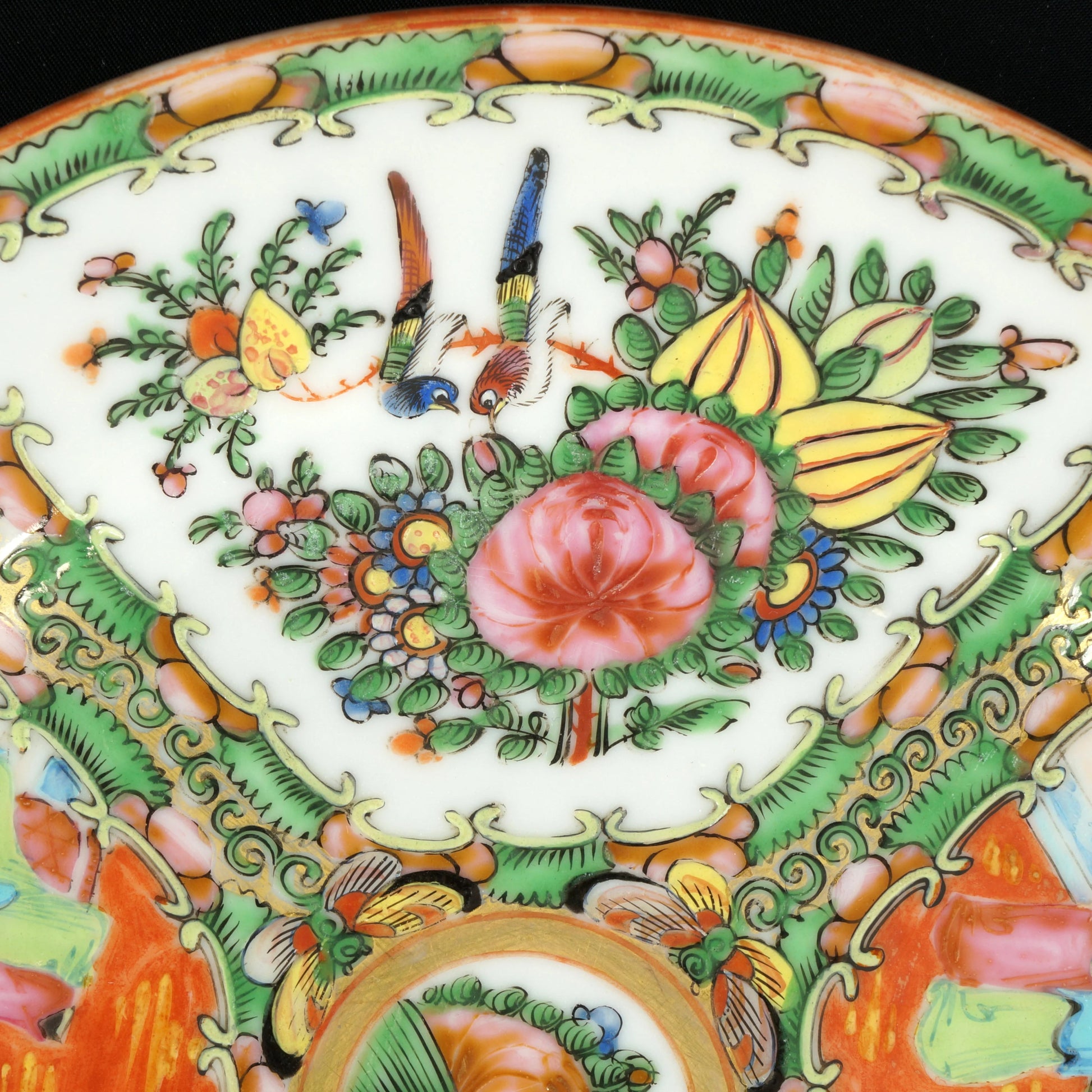 Chinese Rose Medallion Plate Republic Period - Bear and Raven Antiques