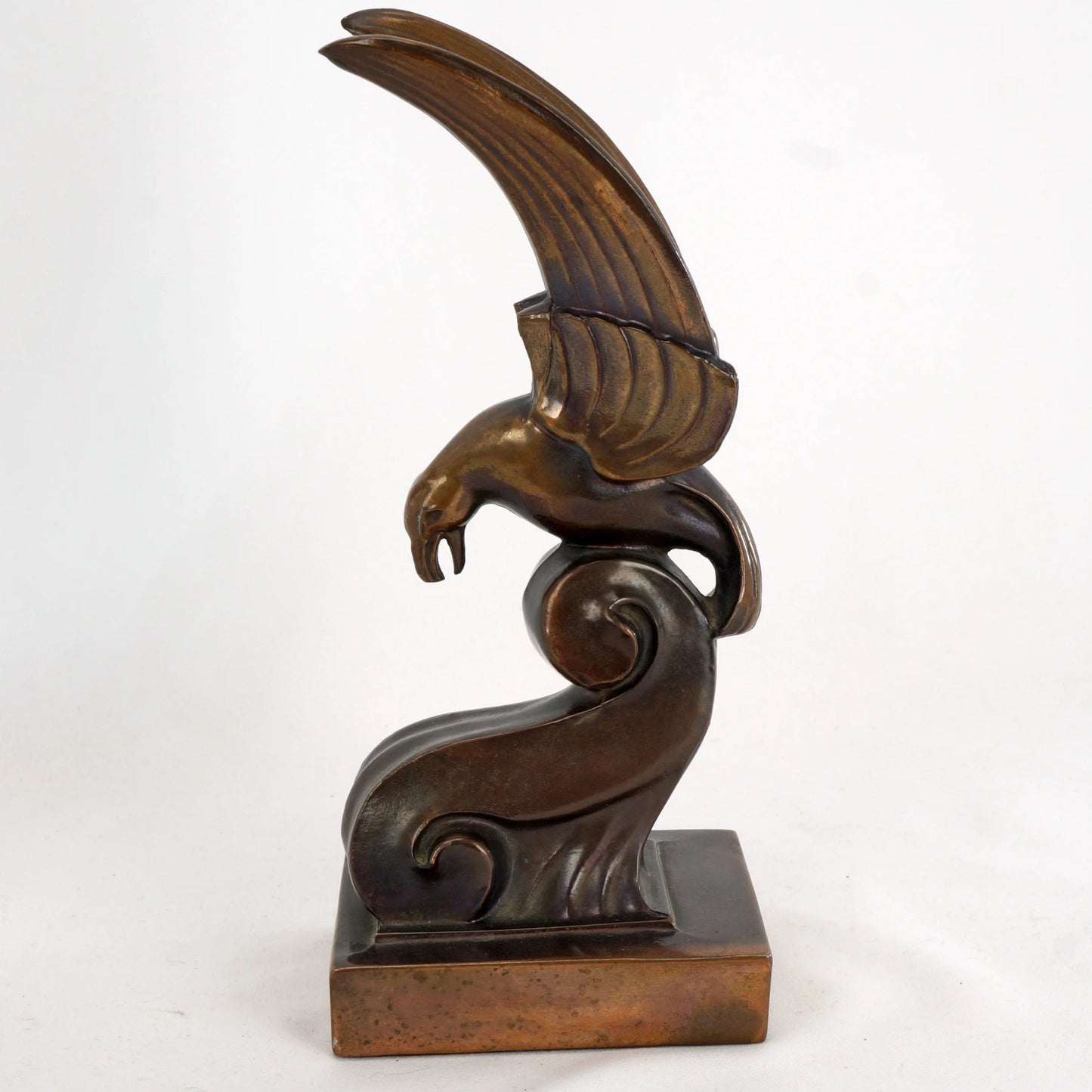 Deco Perched Eagle Bookends Circa 1934 - Bear and Raven Antiques