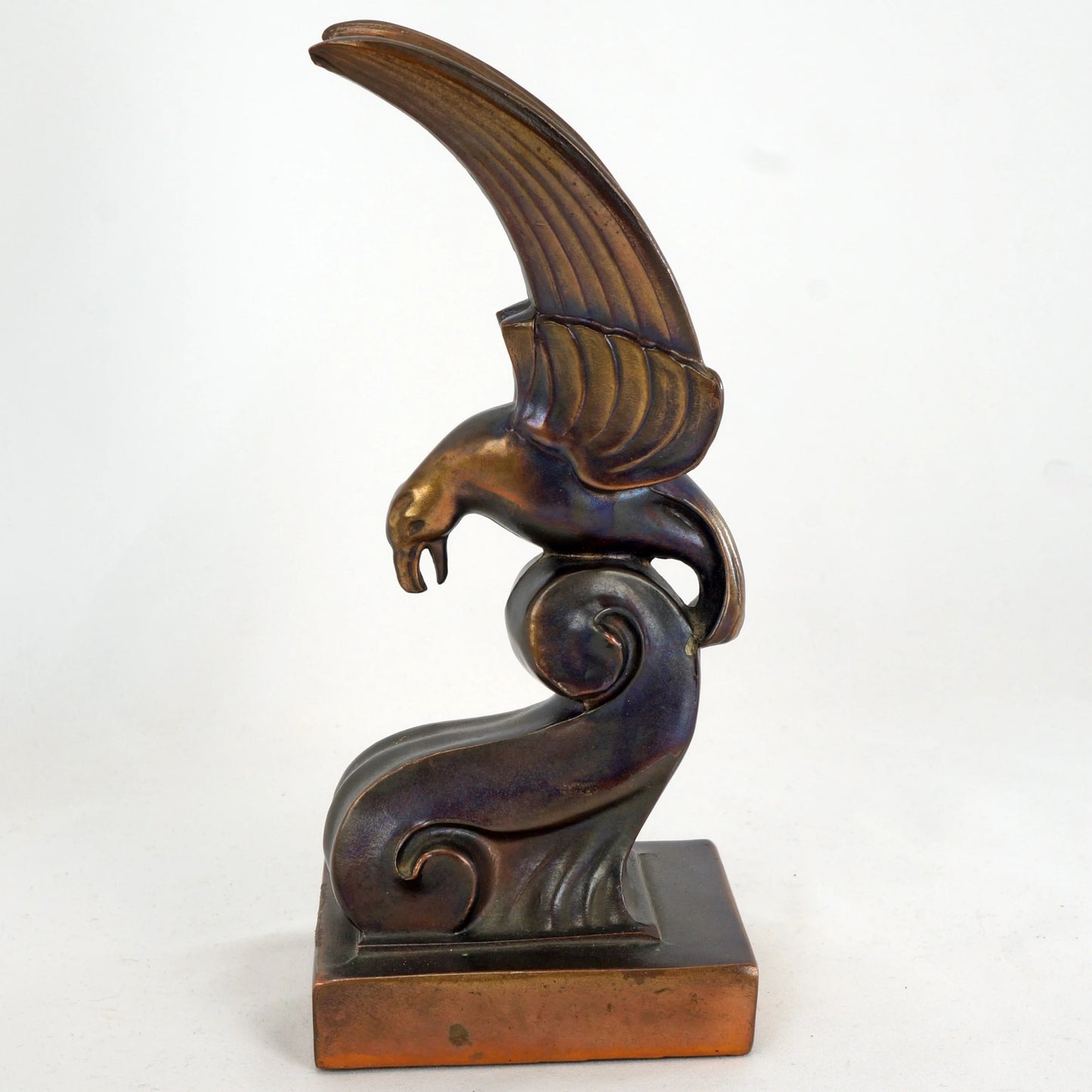 Deco Perched Eagle Bookends Circa 1934 - Bear and Raven Antiques