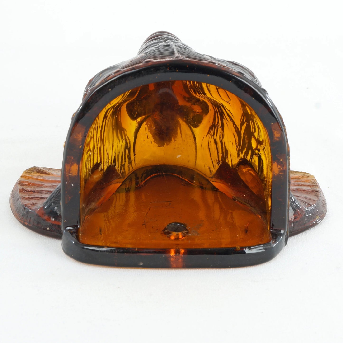 EAPG Amber Glass Elephant Wall Pocket Matchstick Holder Circa 1890 - Bear and Raven Antiques