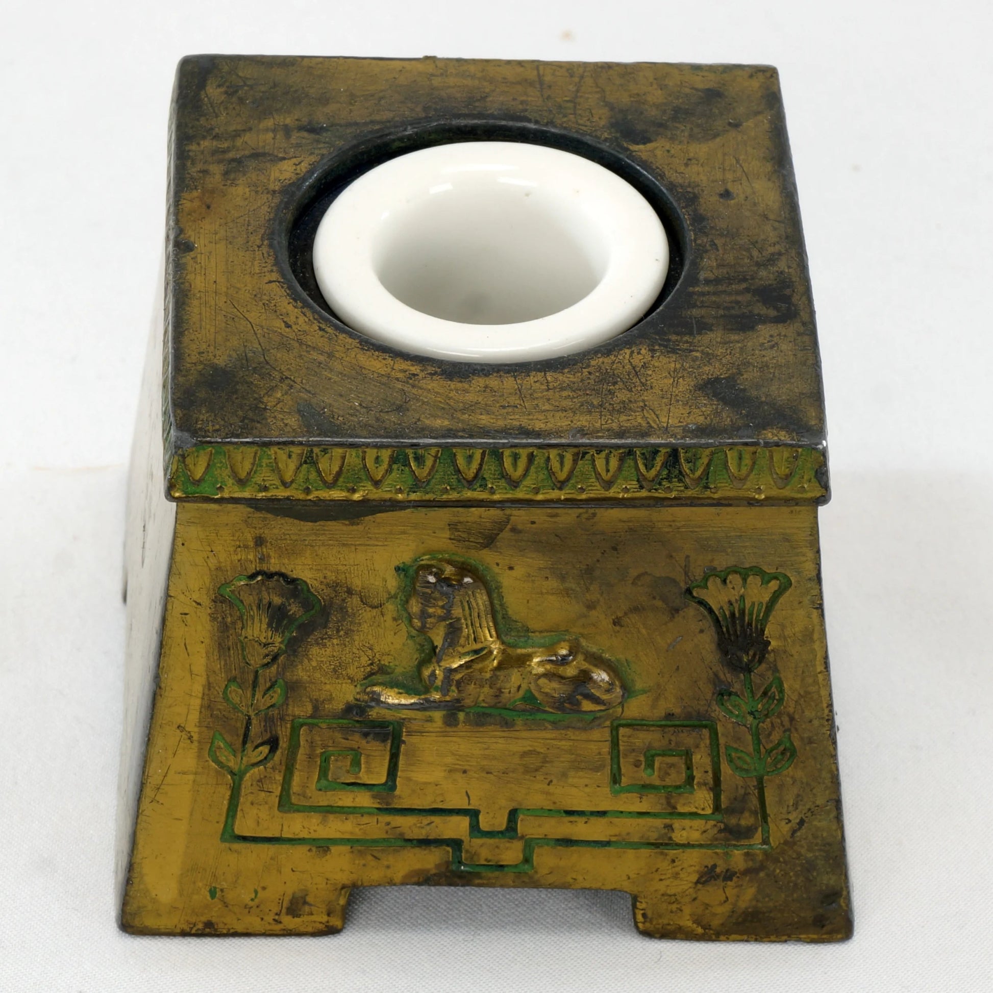 Egyptian Revival Tut Mania Inkwell Circa 1920 - Bear and Raven Antiques