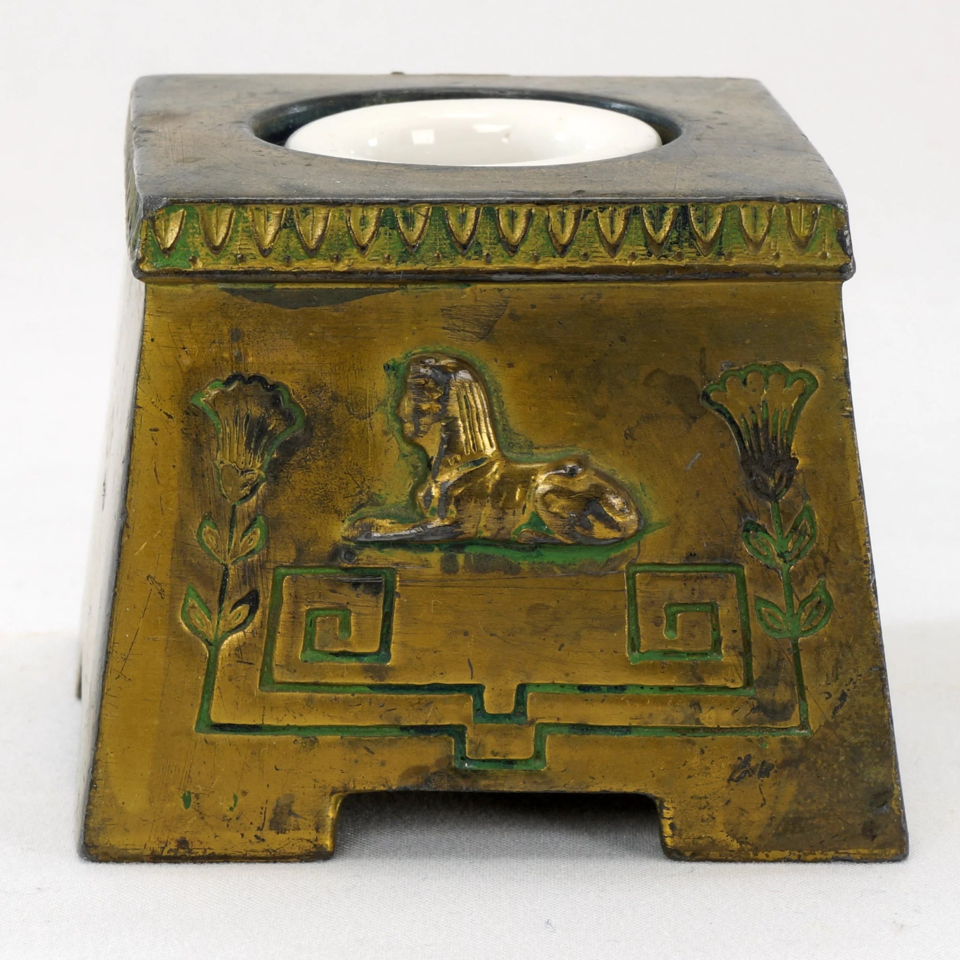 Egyptian Revival Tut Mania Inkwell Circa 1920 - Bear and Raven Antiques