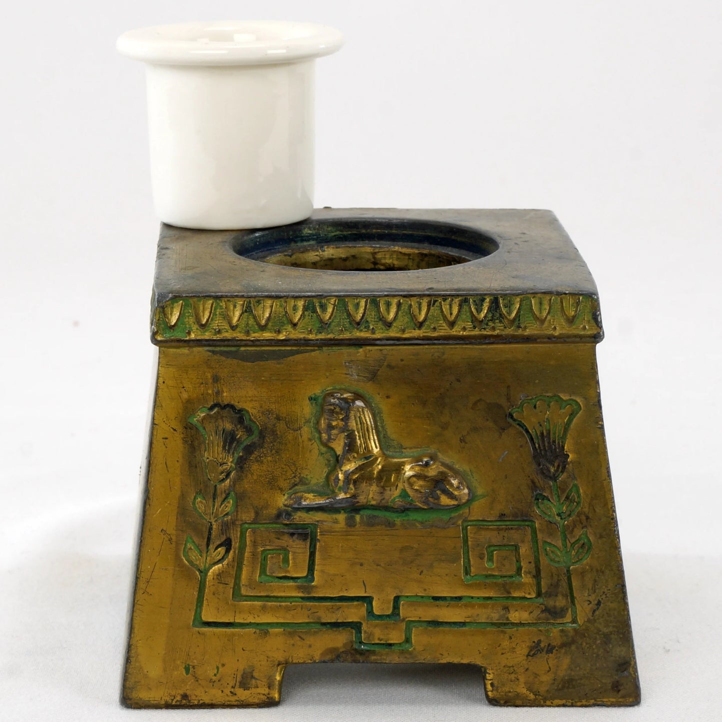 Egyptian Revival Tut Mania Inkwell Circa 1920 - Bear and Raven Antiques