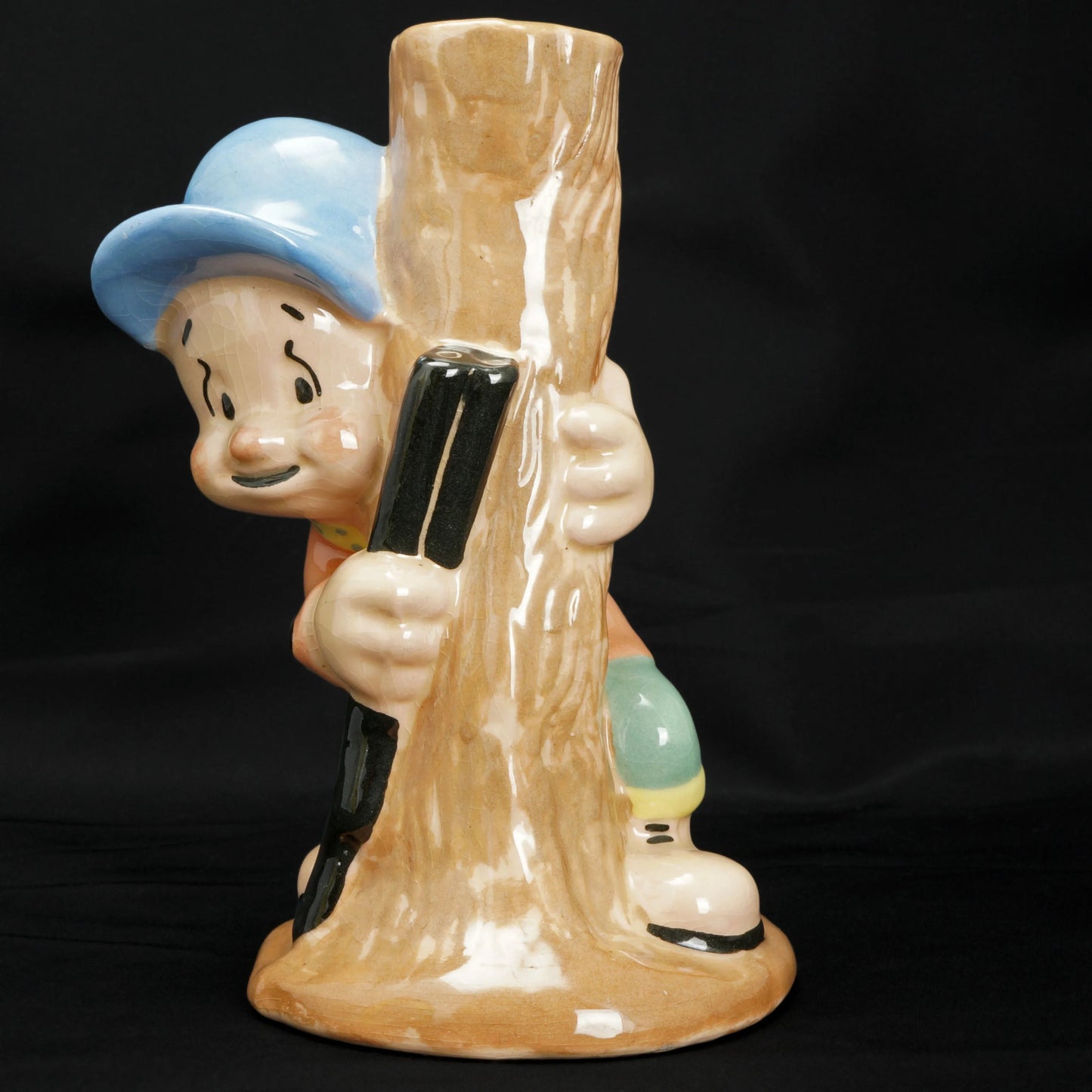 Elmer Fudd Behind Tree Ceramic Figural Vase Evan K. Shaw Laguna Pottery 1940’s - Bear and Raven Antiques