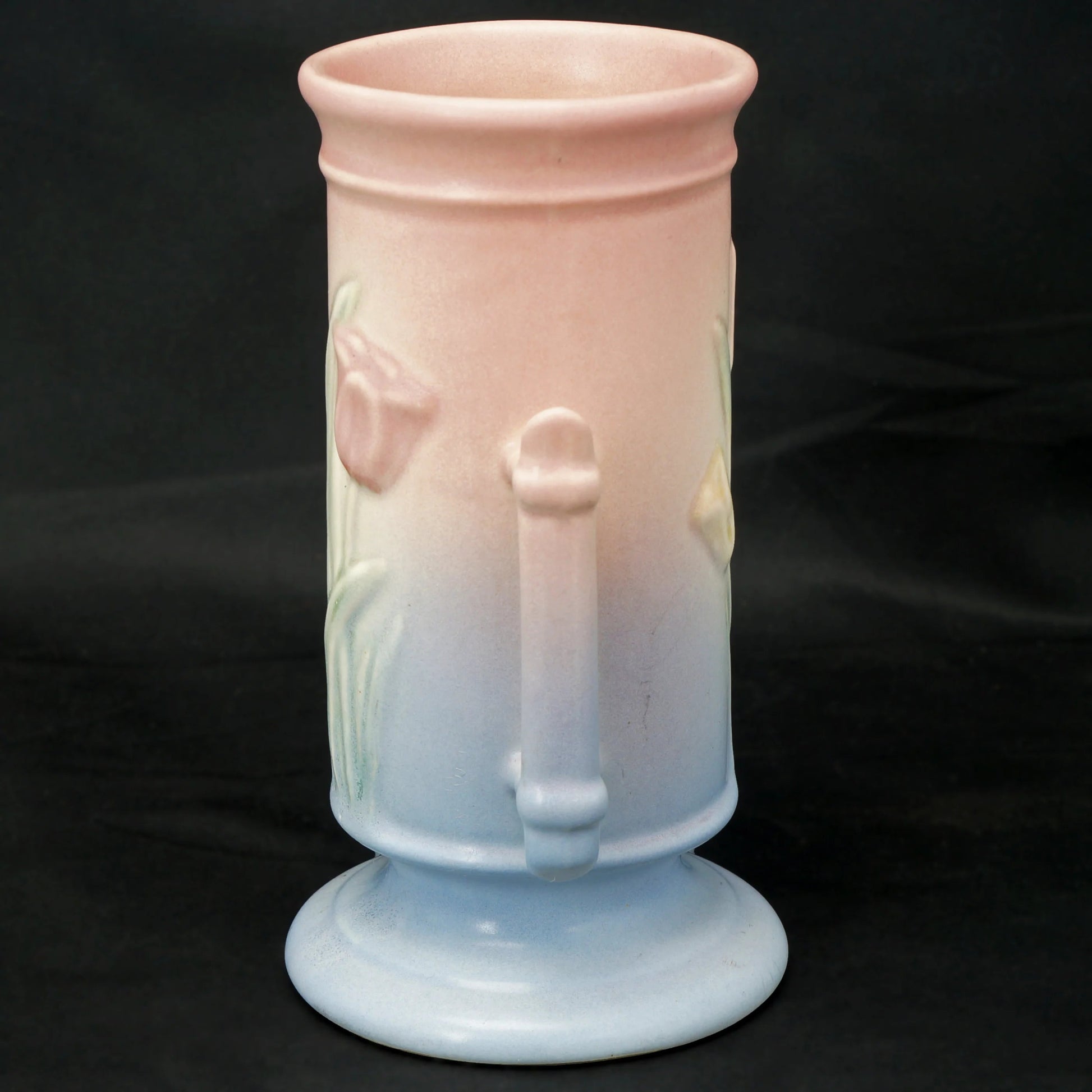 Hull Tulip Vase Pink Blue Sueno Line 1938-41 - Bear and Raven Antiques