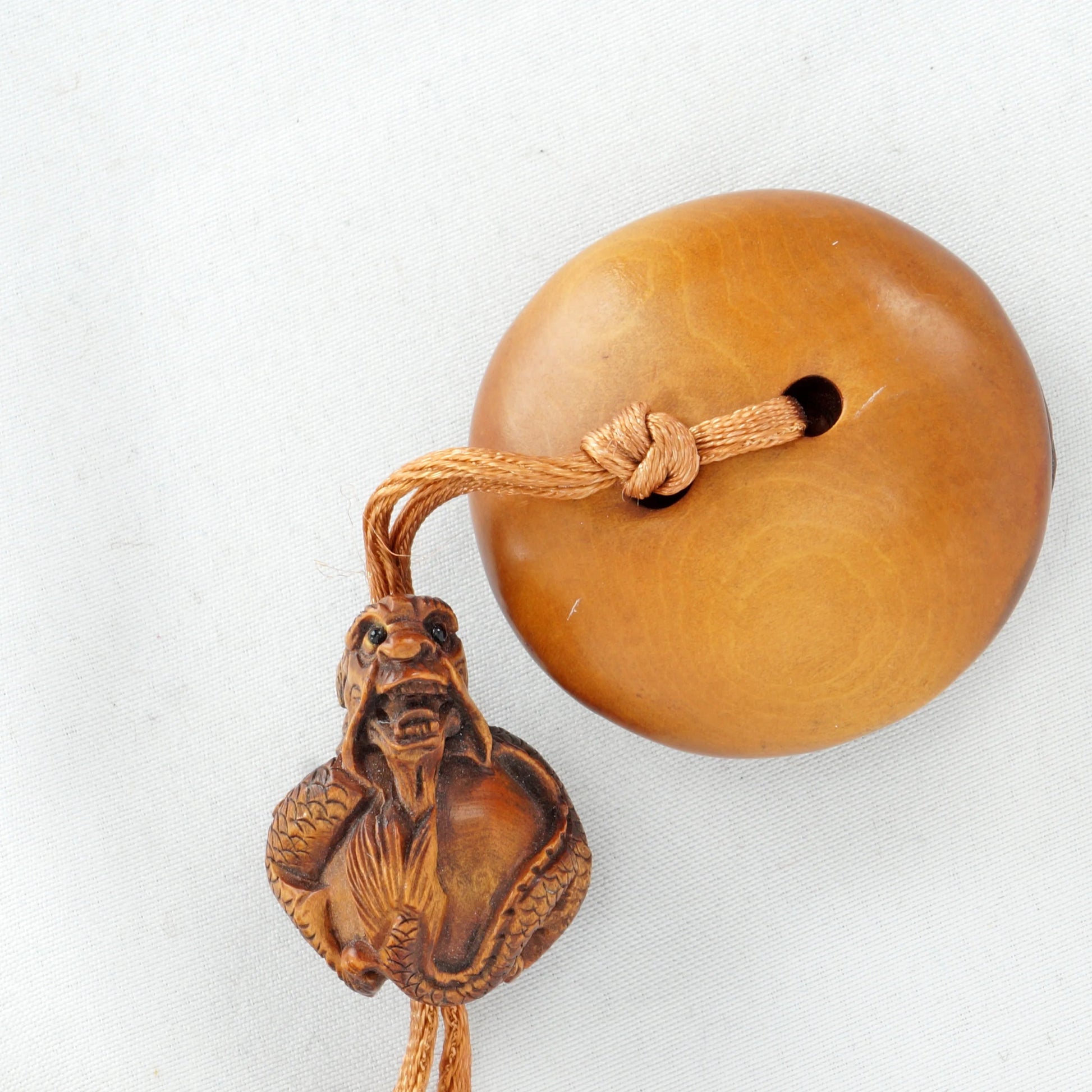 Japanese Dragon Inro Ojime Netsuke Hand Carved Signed - Bear and Raven Antiques