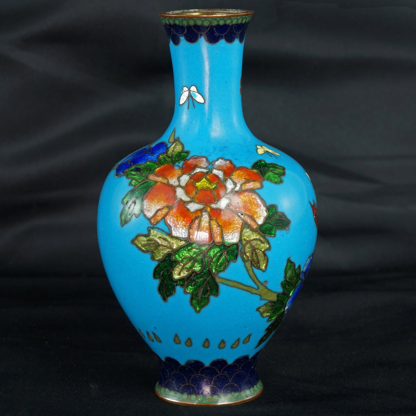 Japanese Taisho/Showa Ginbari Floral Vase c 1920 - Bear and Raven Antiques