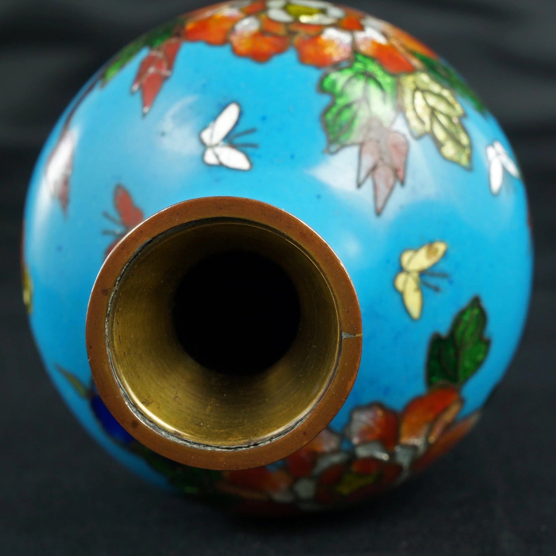 Japanese Taisho/Showa Ginbari Floral Vase c 1920 - Bear and Raven Antiques