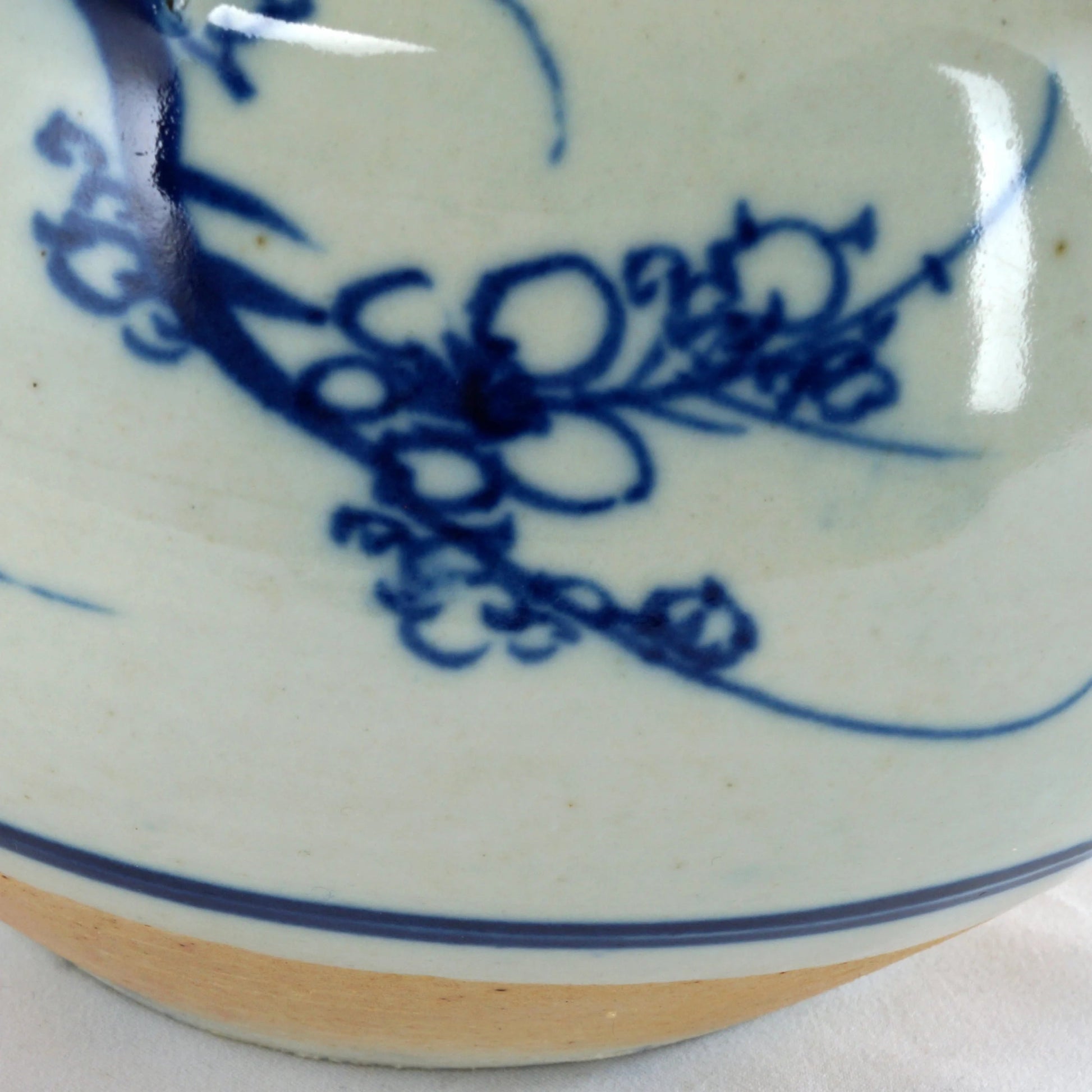 Large Chinese Blue And White Porcelain Floral Tea Pot C. 1900 - Bear and Raven Antiques