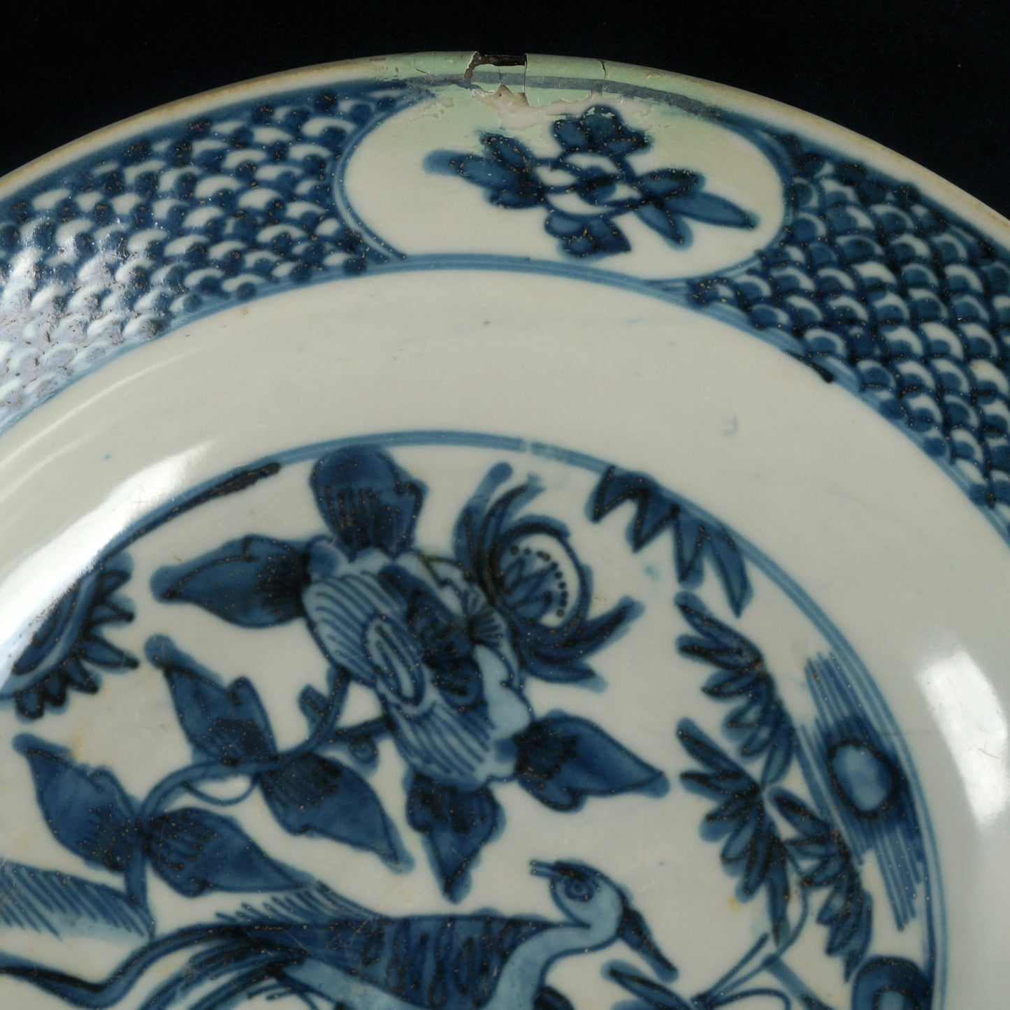 Large Chinese Wanli Ming Phoenix Bowl - Bear and Raven Antiques