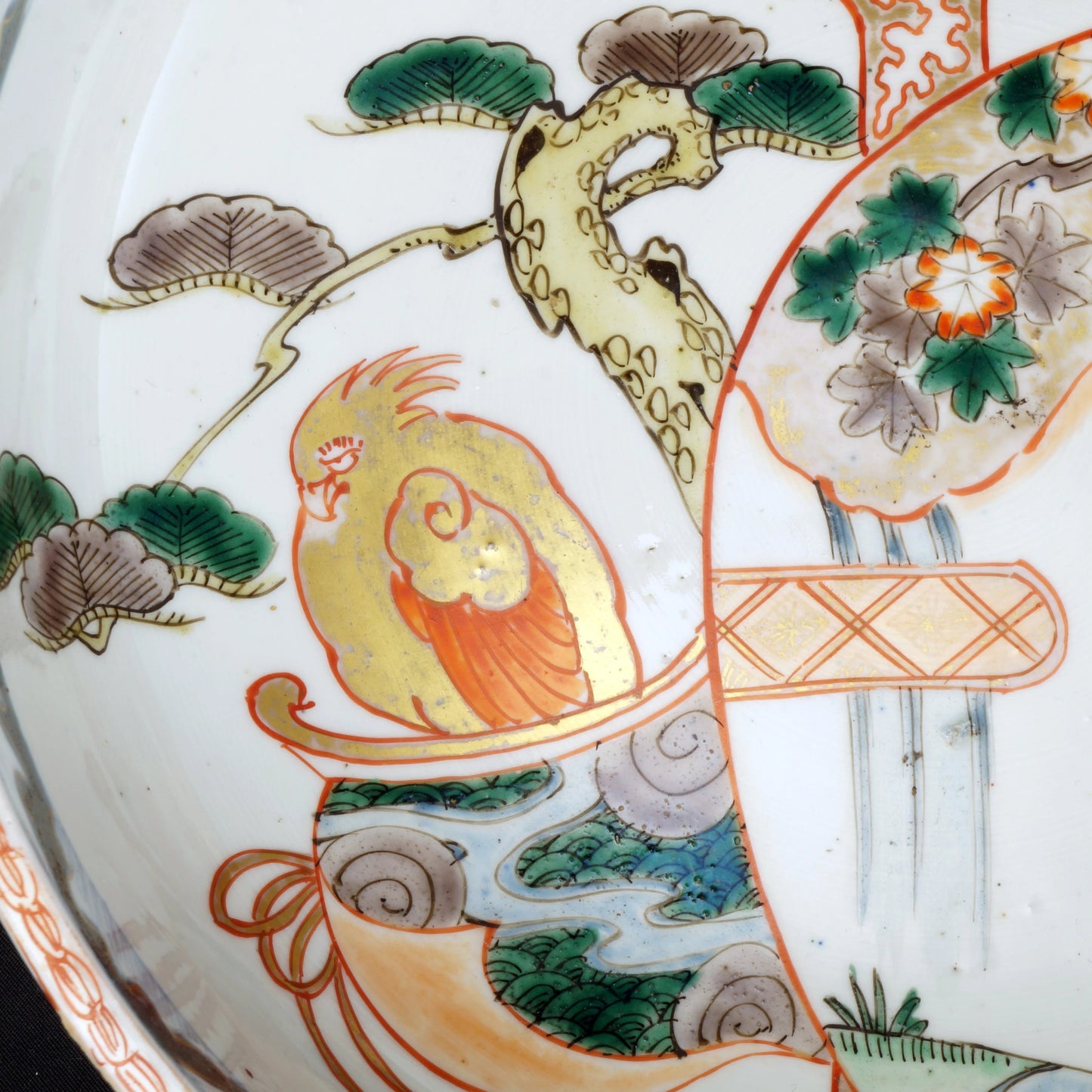 Large Japanese Imari Bowl Deer Design Meiji Period 19th Century - Bear and Raven Antiques