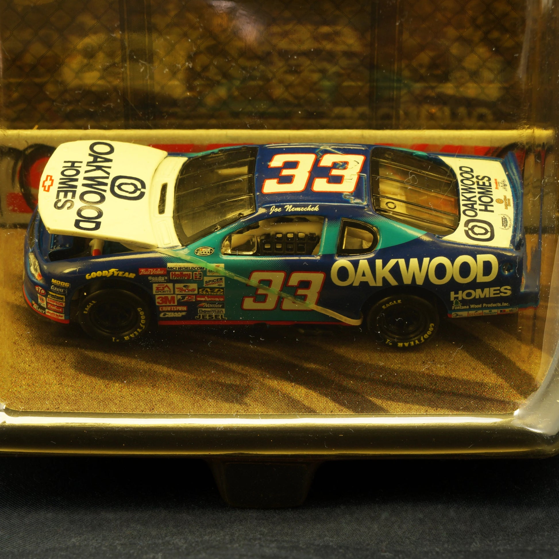 Mattel Hot Wheels Racing Nascar 2000 Edition Car #33 Chevrolet Monte Carlo Joe Nemechek Oakwood Homes- NIB - Bear and Raven Antiques