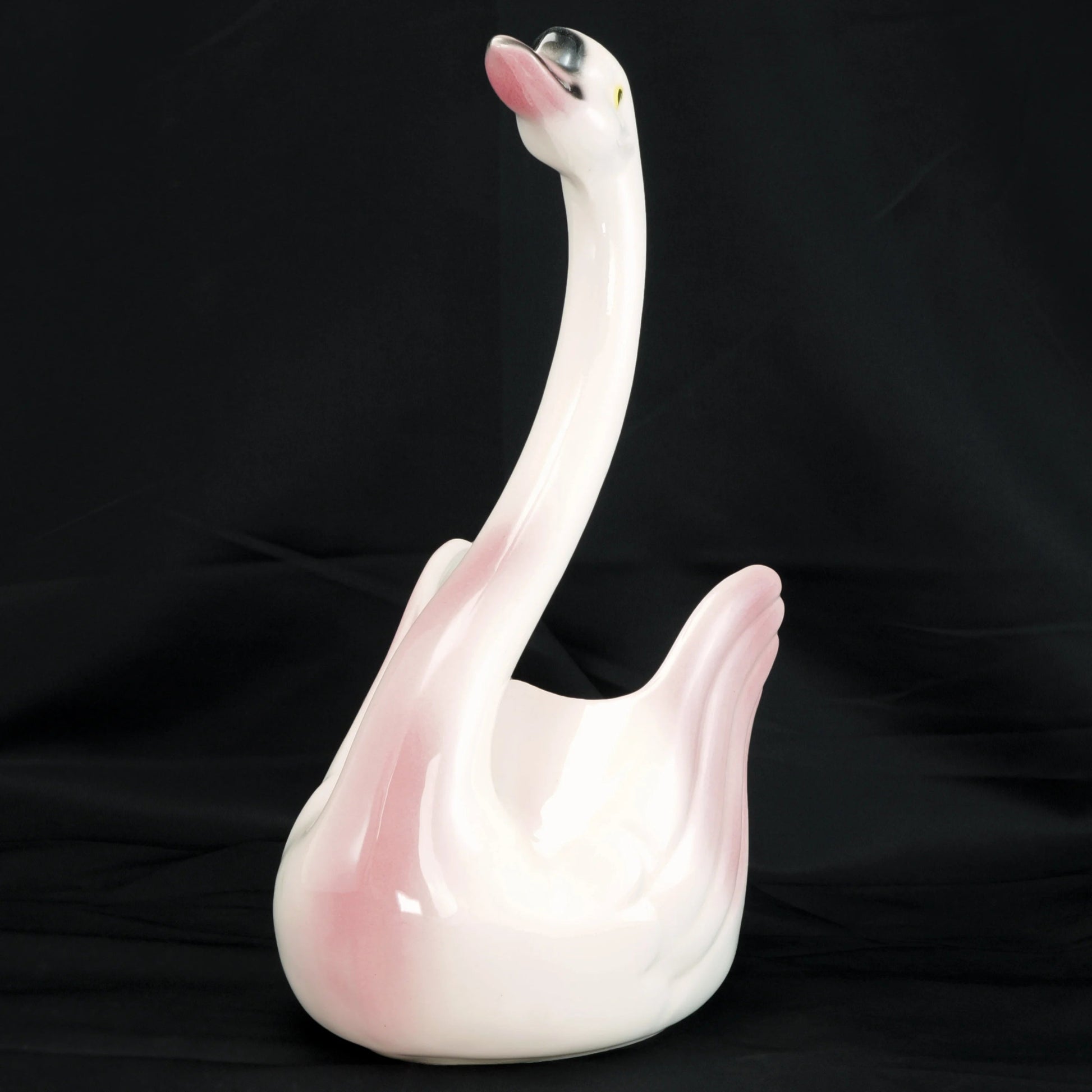 Mid Century Maddux California Pottery Pink Swan Planter 1950’s - Bear and Raven Antiques