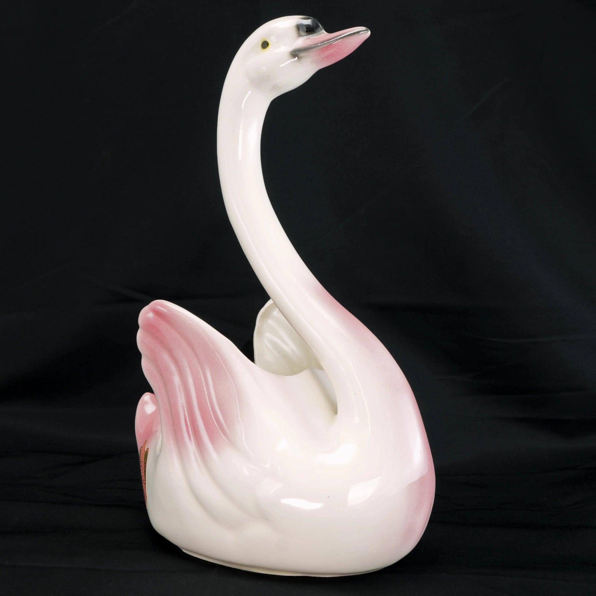 Mid Century Maddux California Pottery Pink Swan Planter 1950’s - Bear and Raven Antiques