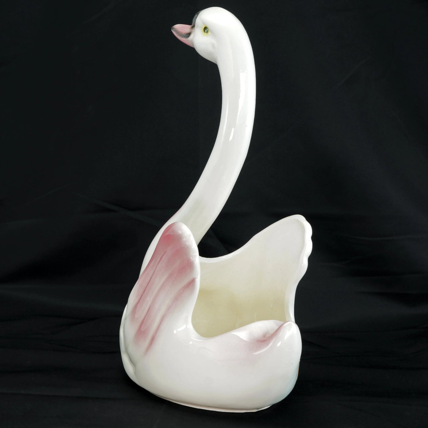 Mid Century Maddux California Pottery Pink Swan Planter 1950’s - Bear and Raven Antiques