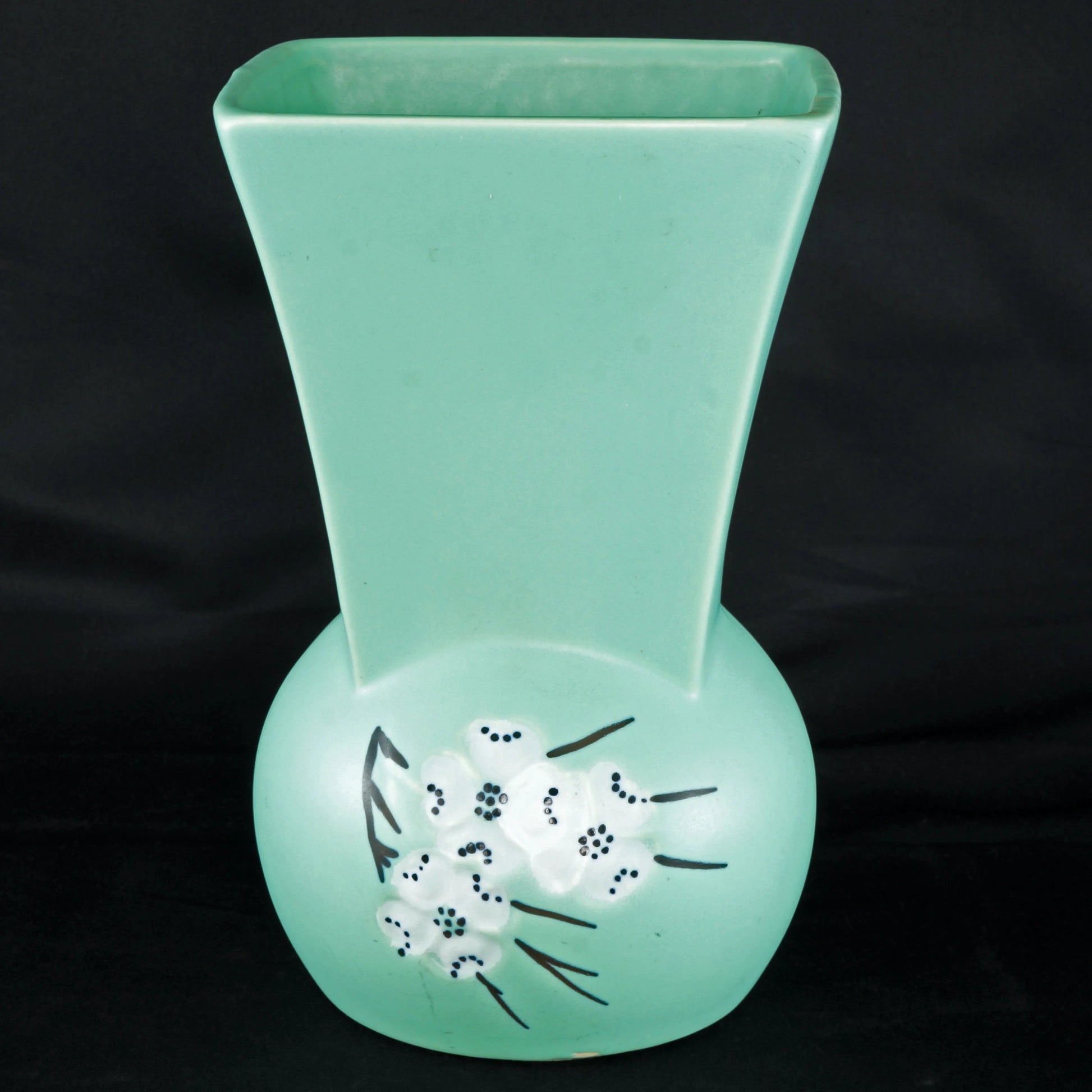 Mid - Century McCoy Green Springwood Vase 1961 - Bear and Raven Antiques