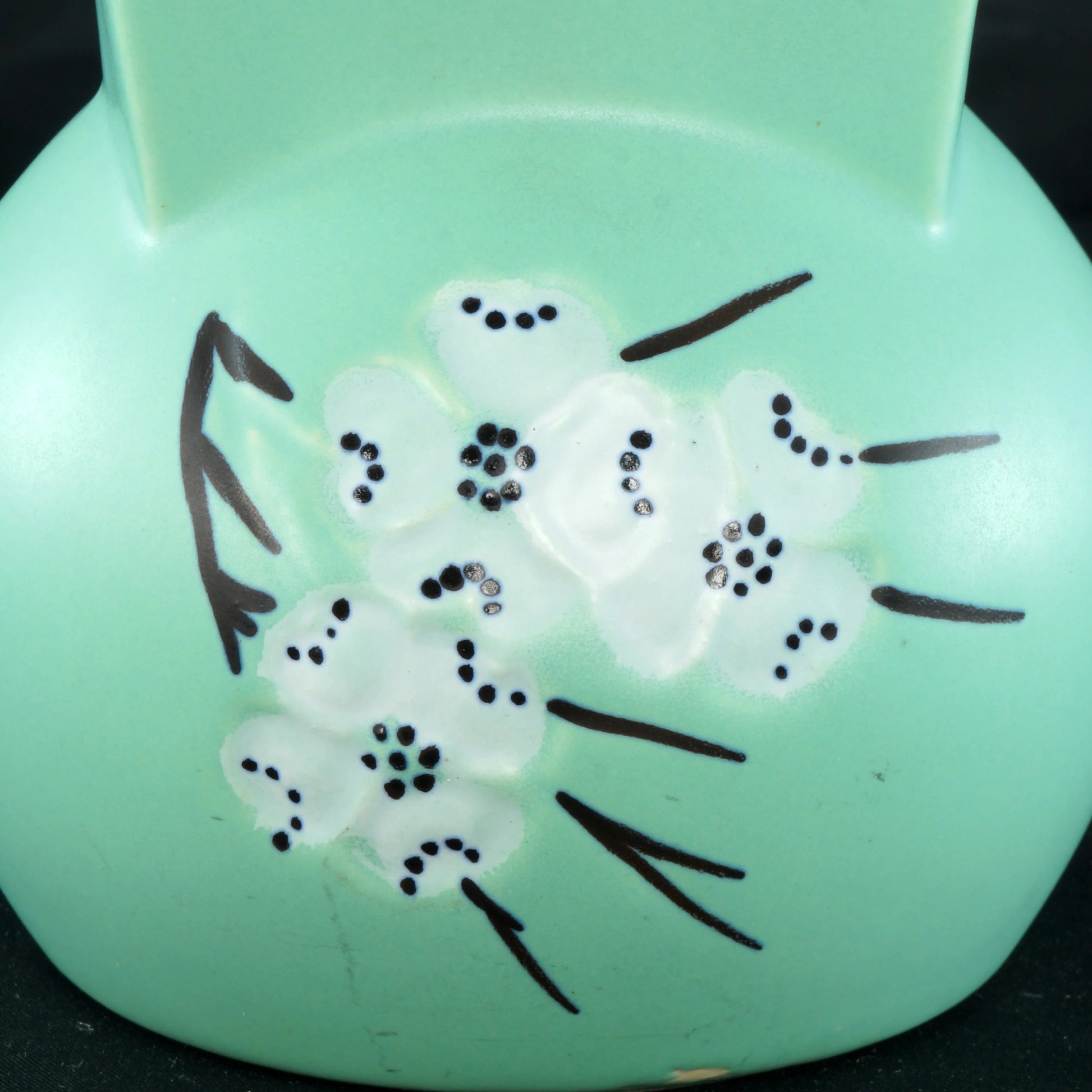 Mid - Century McCoy Green Springwood Vase 1961 - Bear and Raven Antiques