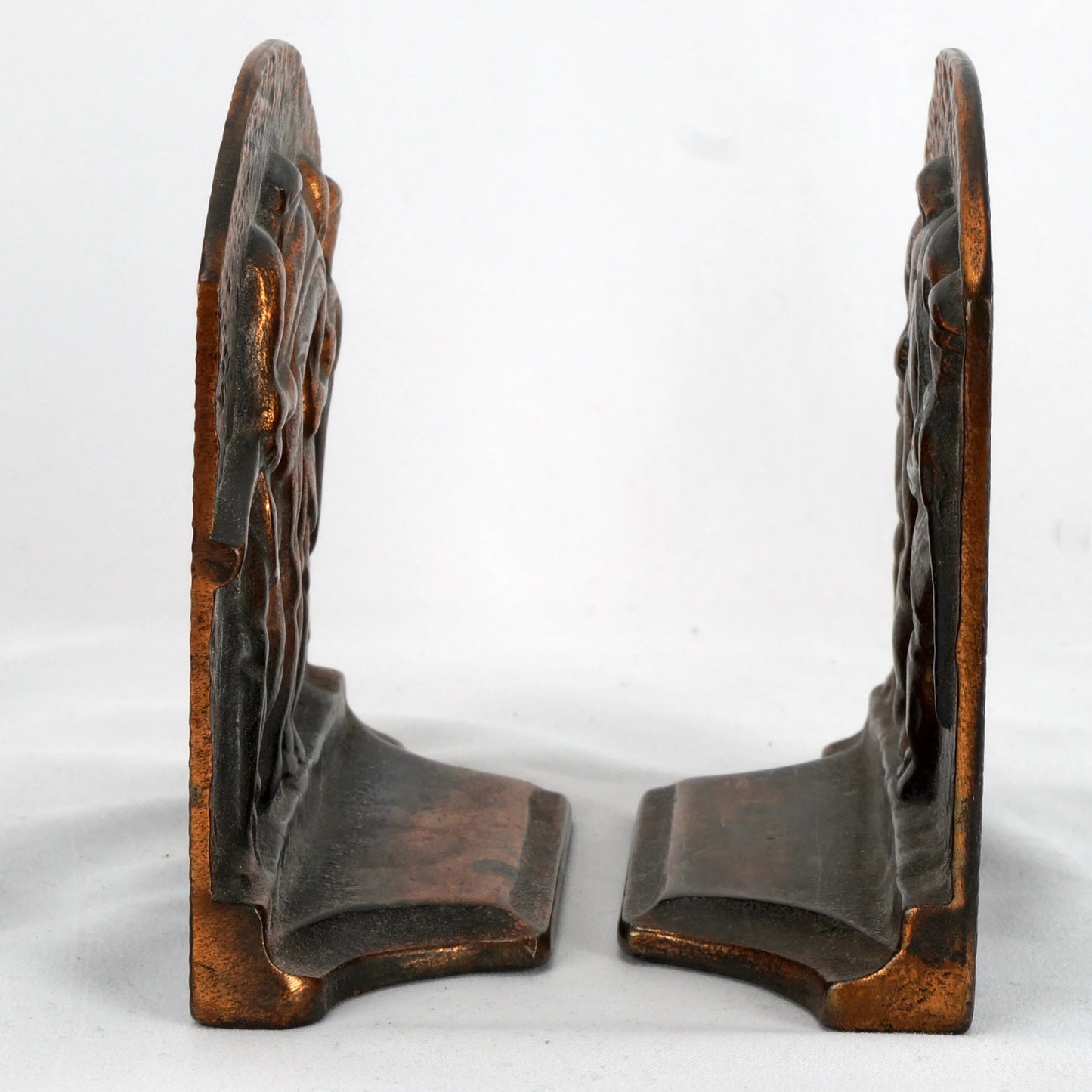 Pair of Galley Slaves Iron Bookends Circa 1925 - Bear and Raven Antiques