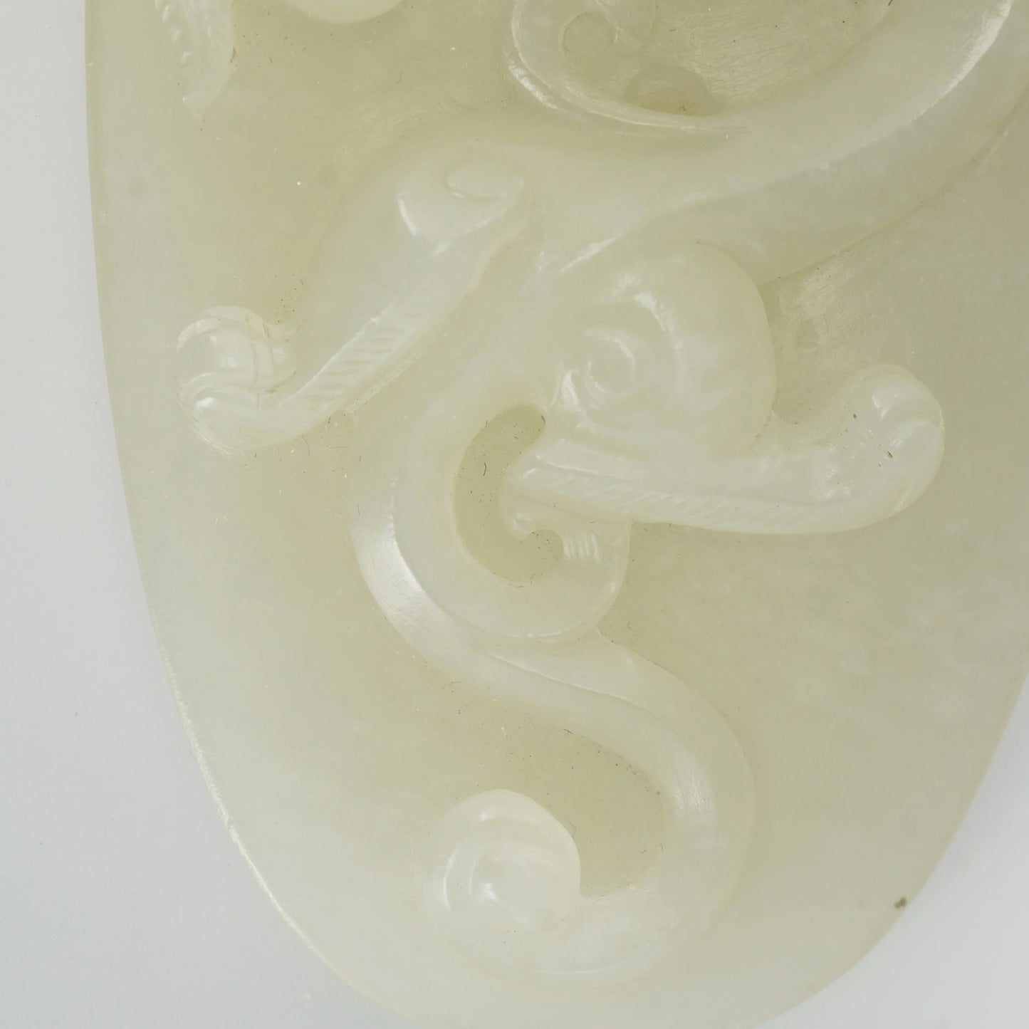 Qing Chinese Jade Chimera Pendant Plaque Pale Green 18/19th Century - Bear and Raven Antiques