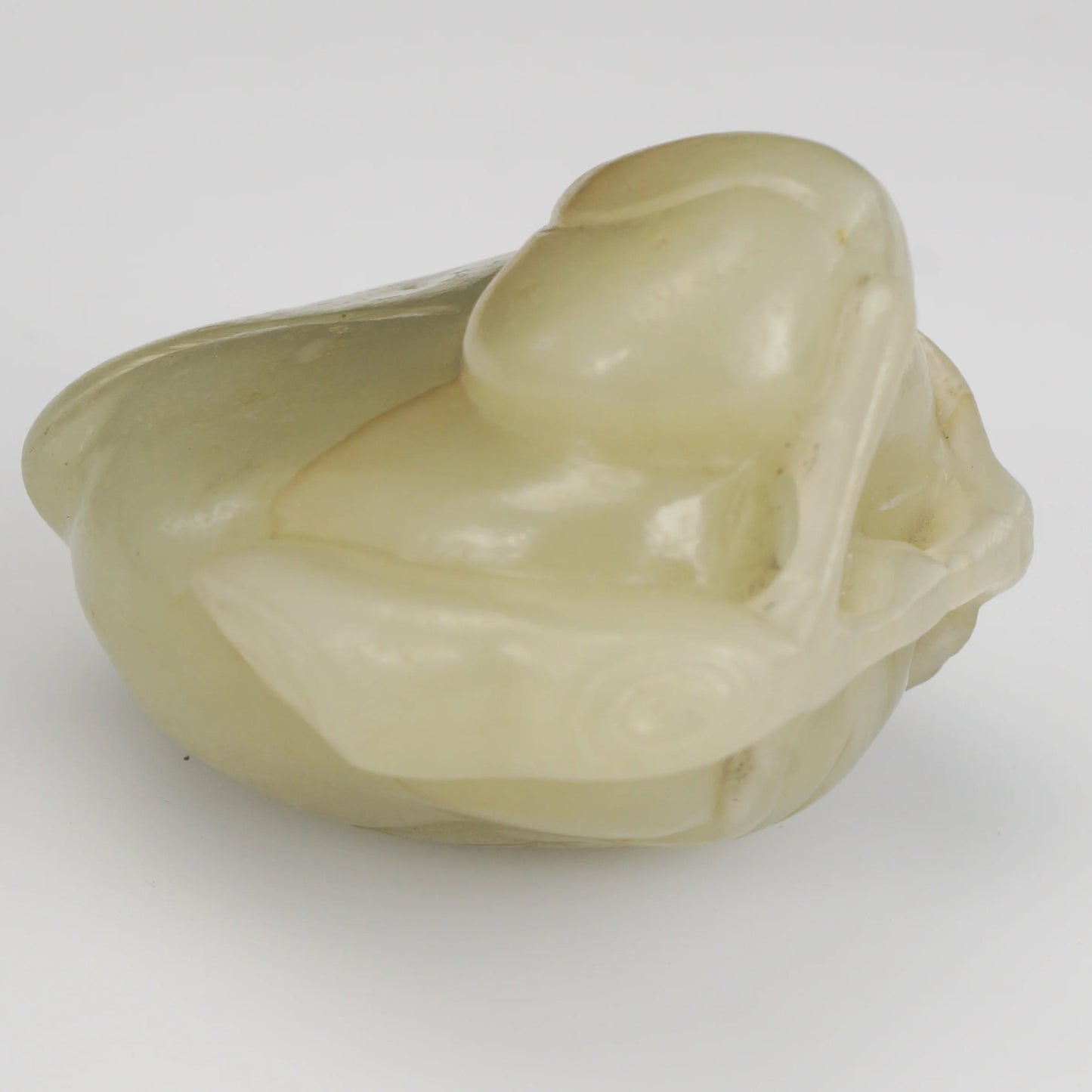 Qing Chinese Jade Peach Toggle Pale Green - Bear and Raven Antiques