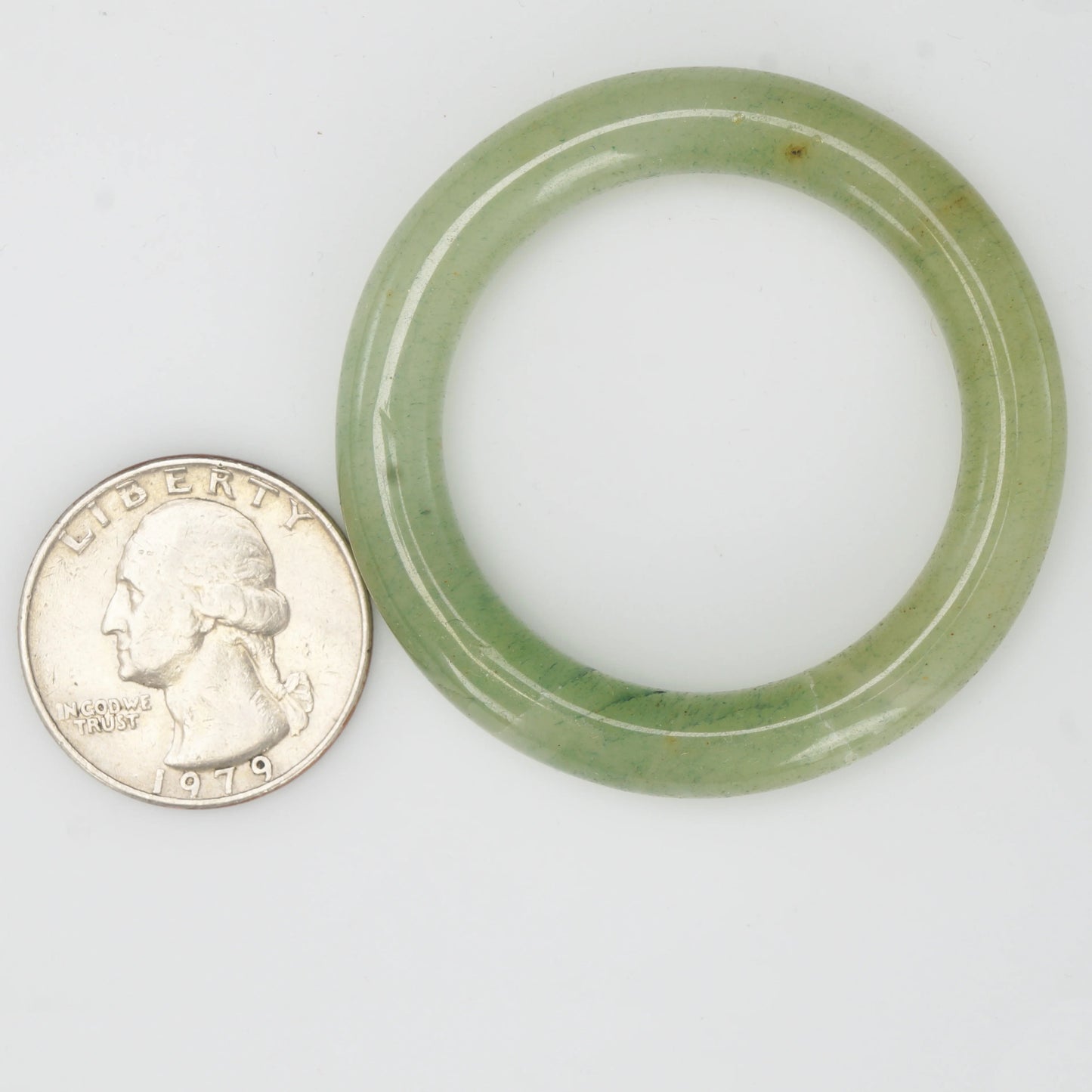 Qing Chinese Pale Green Jade Ornament/Small Bangle (49 mm) - Bear and Raven Antiques