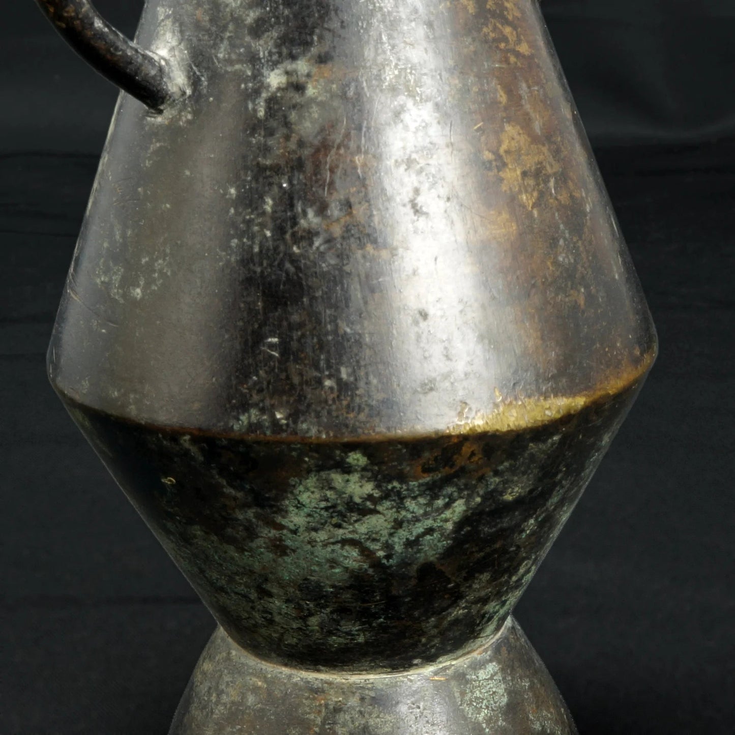 Small Chinese Bronze Scholar Vase with Mask Handles Late Ming/Early Qing circa 16th C - Bear and Raven Antiques