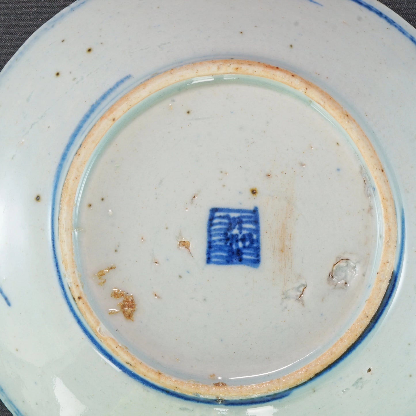 Three Chinese Qing Blue and White Saucers 18th and 19th Century - Bear and Raven Antiques