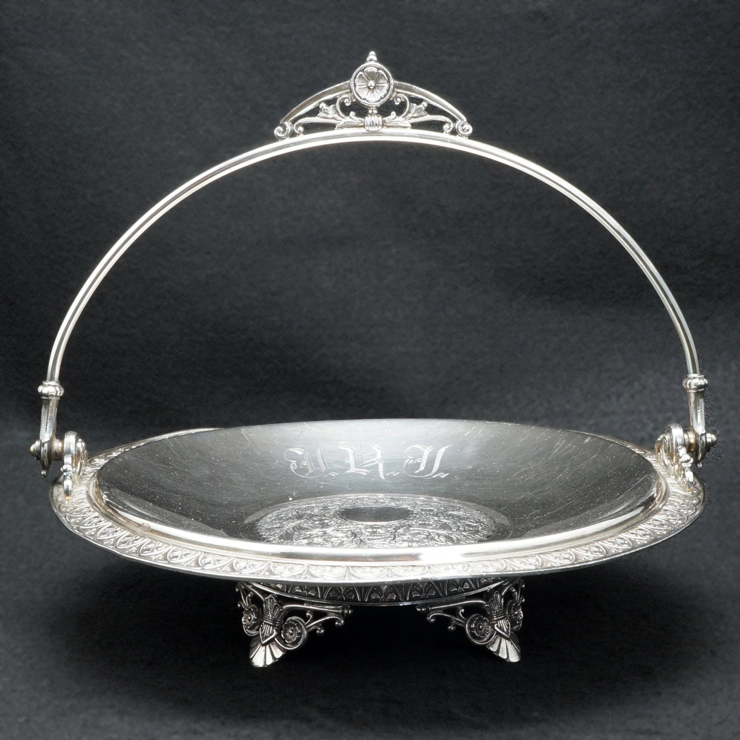 Victorian Silver Plate Cake Basket James Tufts Late 19th Century - Bear and Raven Antiques