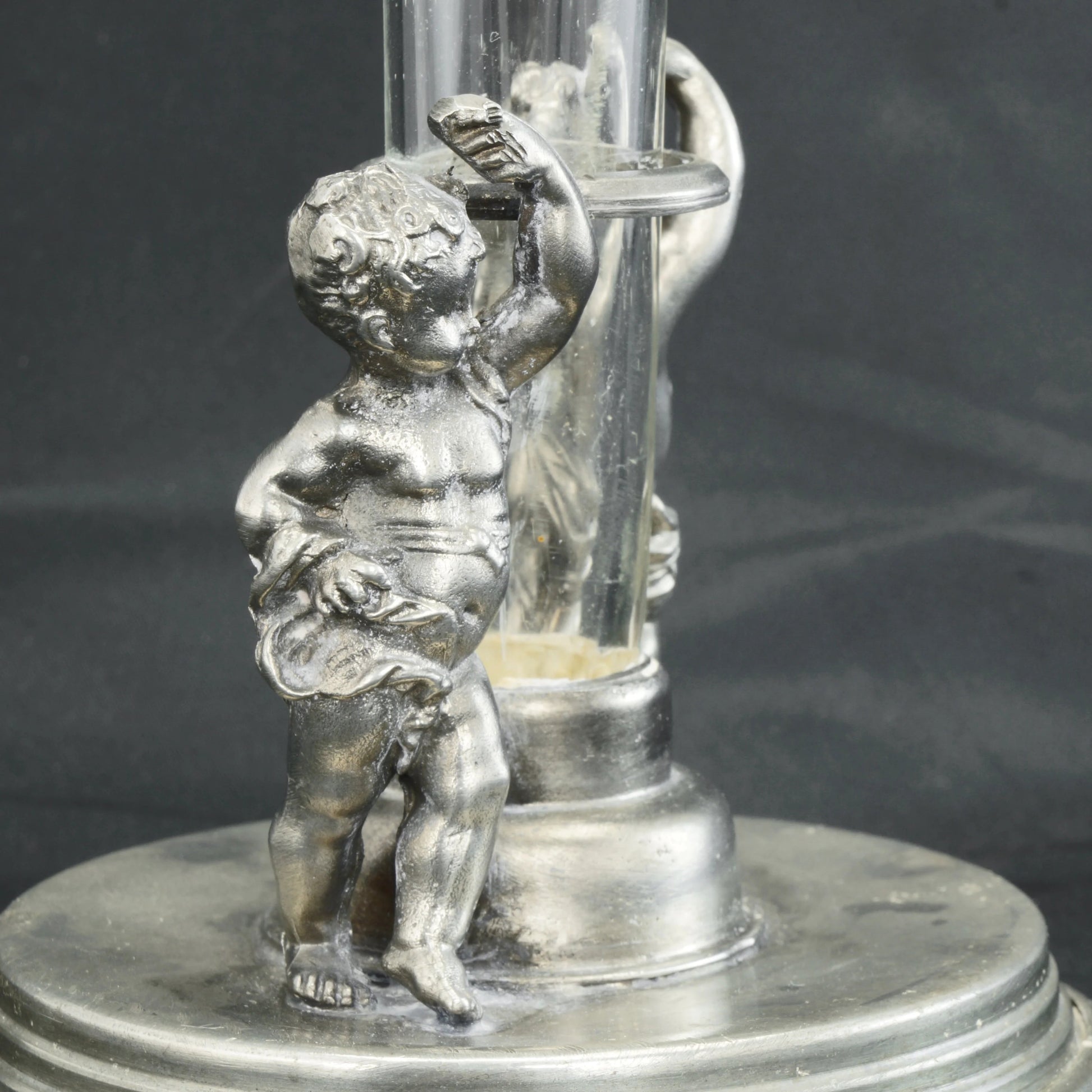 Vintage Viners Sheffield Pewter Epergne with Children - Bear and Raven Antiques