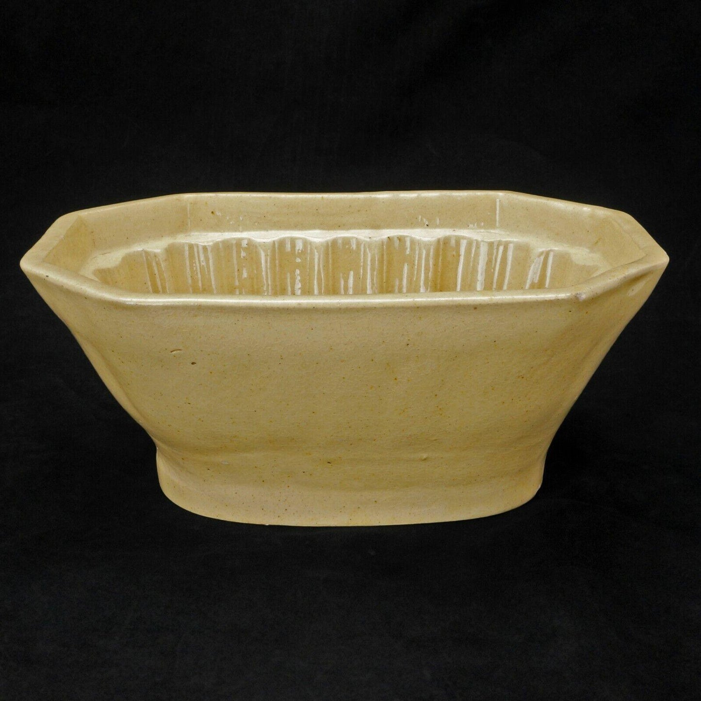 Yellow Ware Food Mold with Corn Design circa 1900 - Bear and Raven Antiques