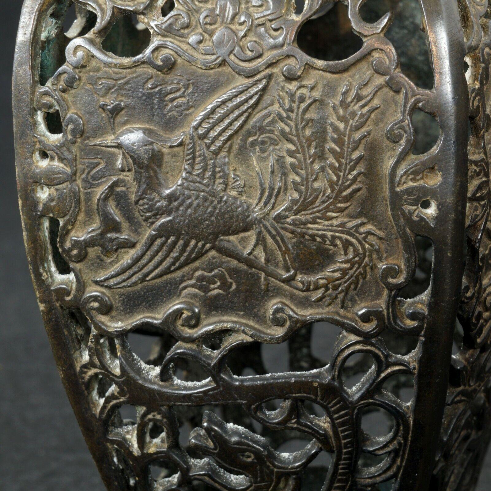 Chinese Pierced Bronze Vase with Mythical Beasts Republic Period - Bear and Raven Antiques