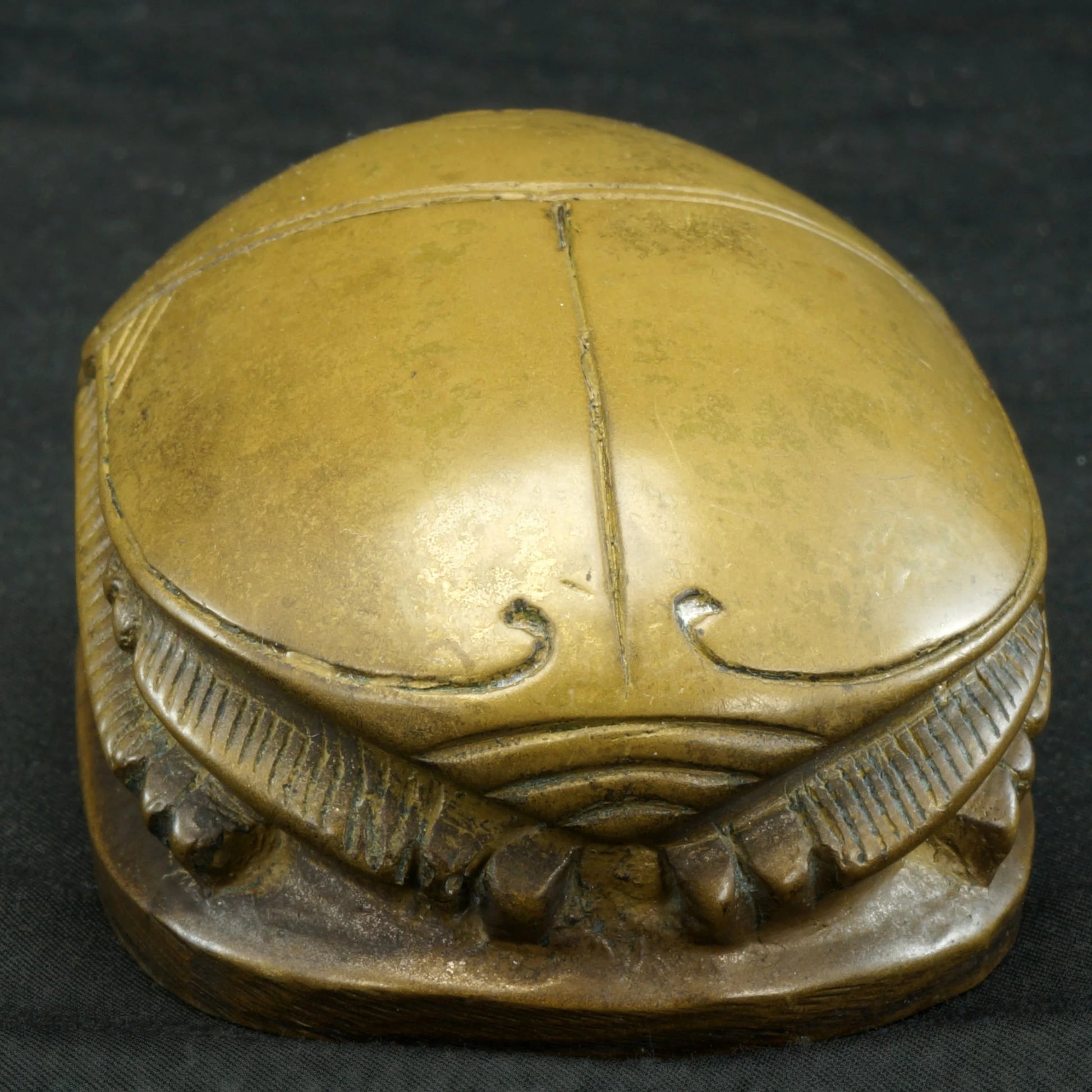 Antique Bronze Egyptian Scarab Paperweight Circa 1920 - Bear and Raven Antiques