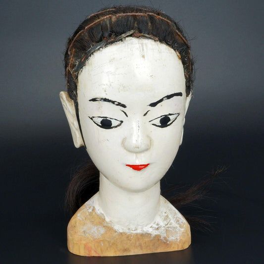 Antique Chinese Puppet Head of a Beauty circa 1900 - Bear and Raven Antiques