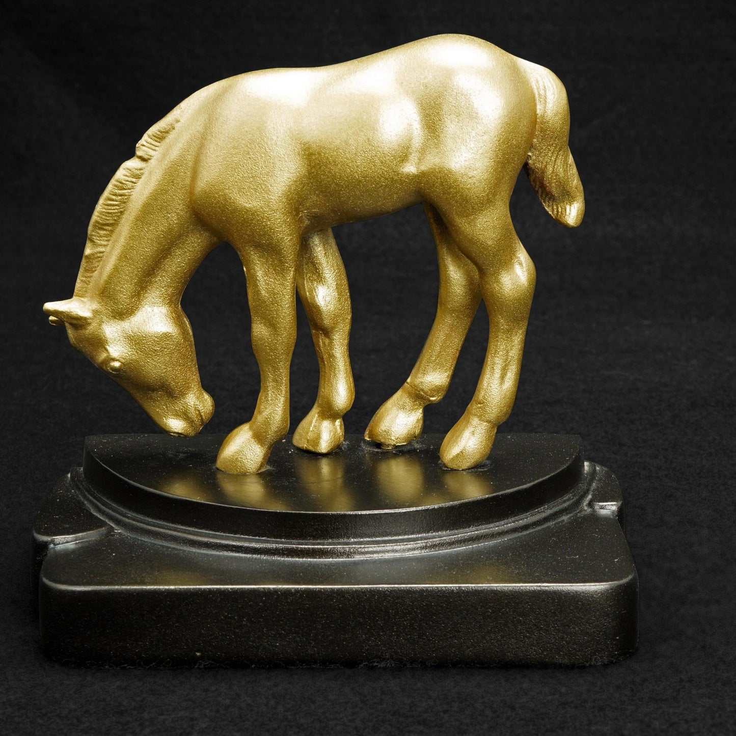 Art Deco Grazing Pony Bookends circa 1930 - Bear and Raven Antiques