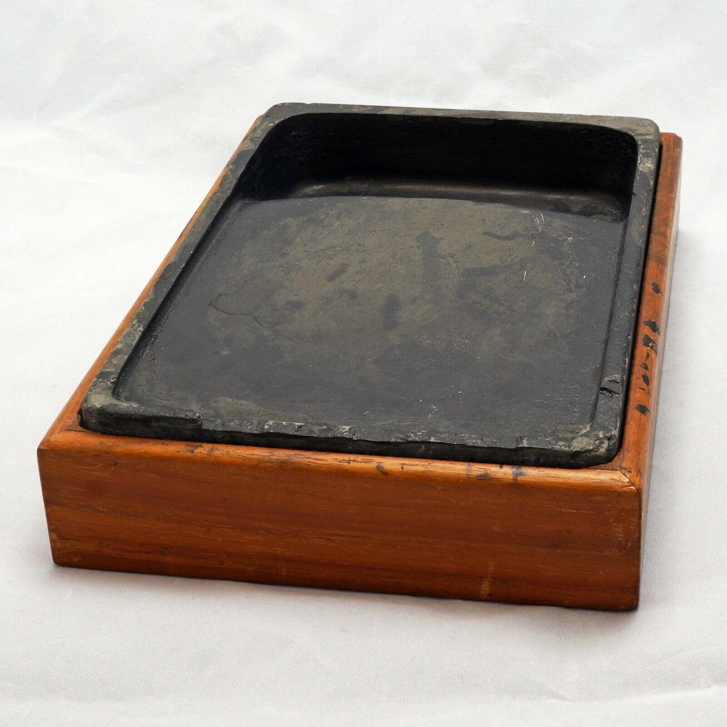 Chinese Antique Ink Stone in Fitted Wood Box Circa 1900 - Bear and Raven Antiques