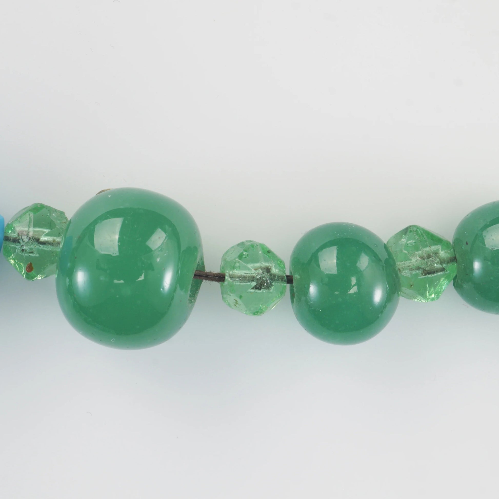 Chinese Antique Peking Glass Bead Necklace Circa 1900 - Bear and Raven Antiques