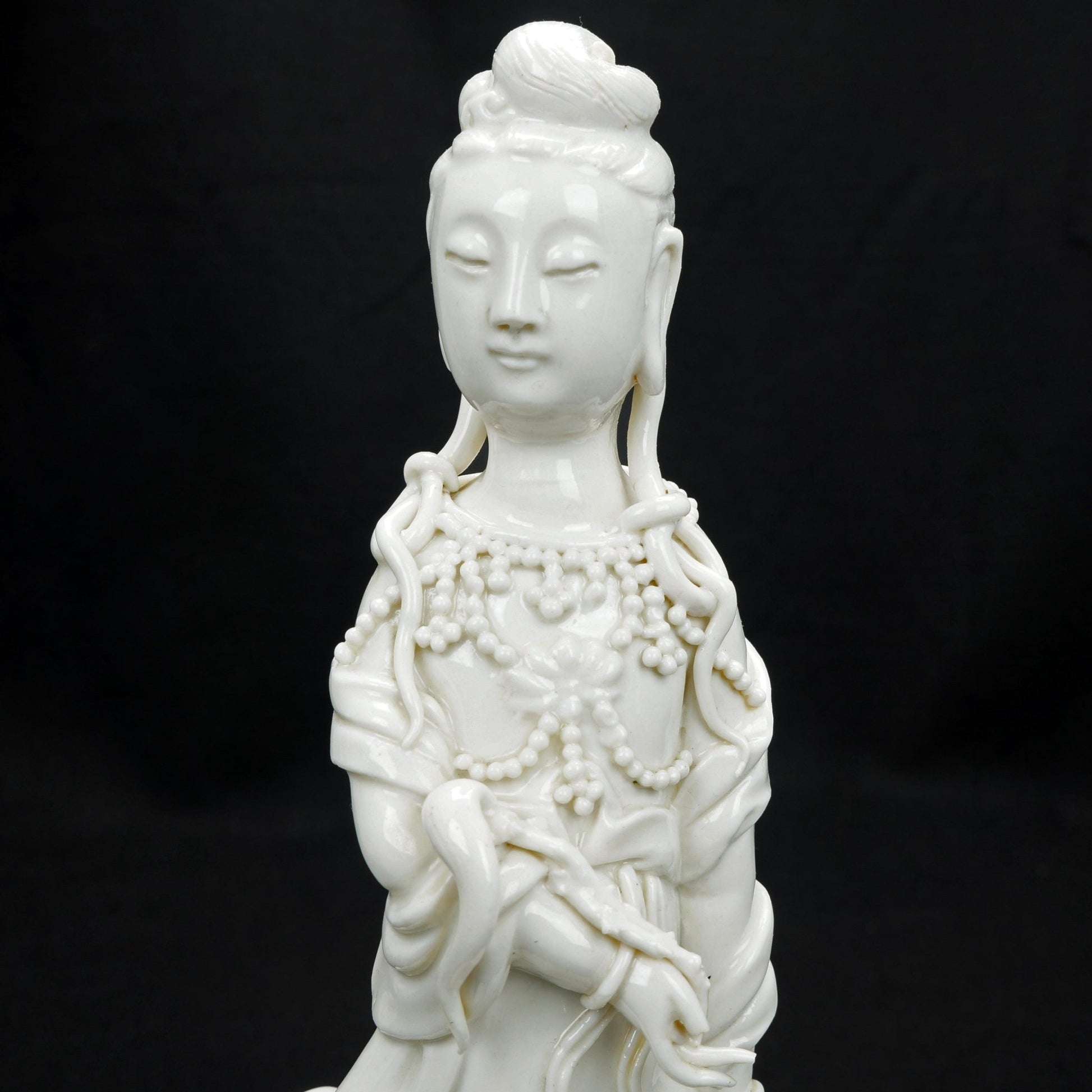 Chinese Blanc De Chine Guanyin Late Qing/Republic - Bear and Raven Antiques